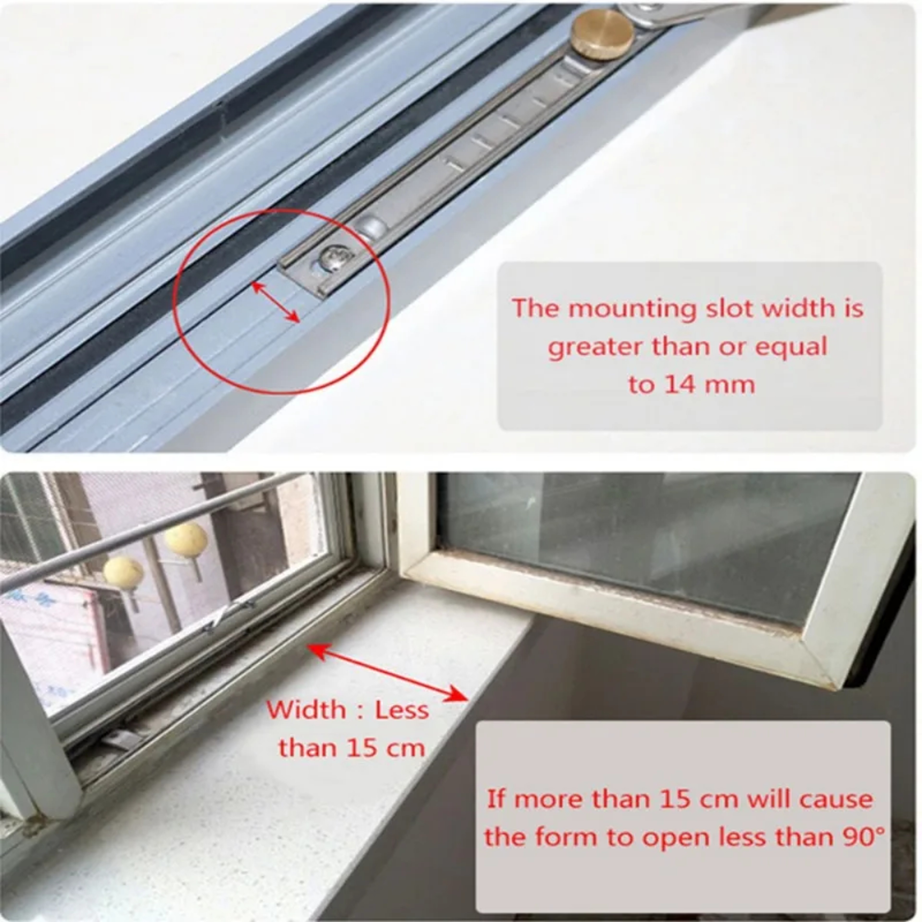 Stainless Steel Window Restrictor Windproof Support Brace and Child Safety Lock – view 3