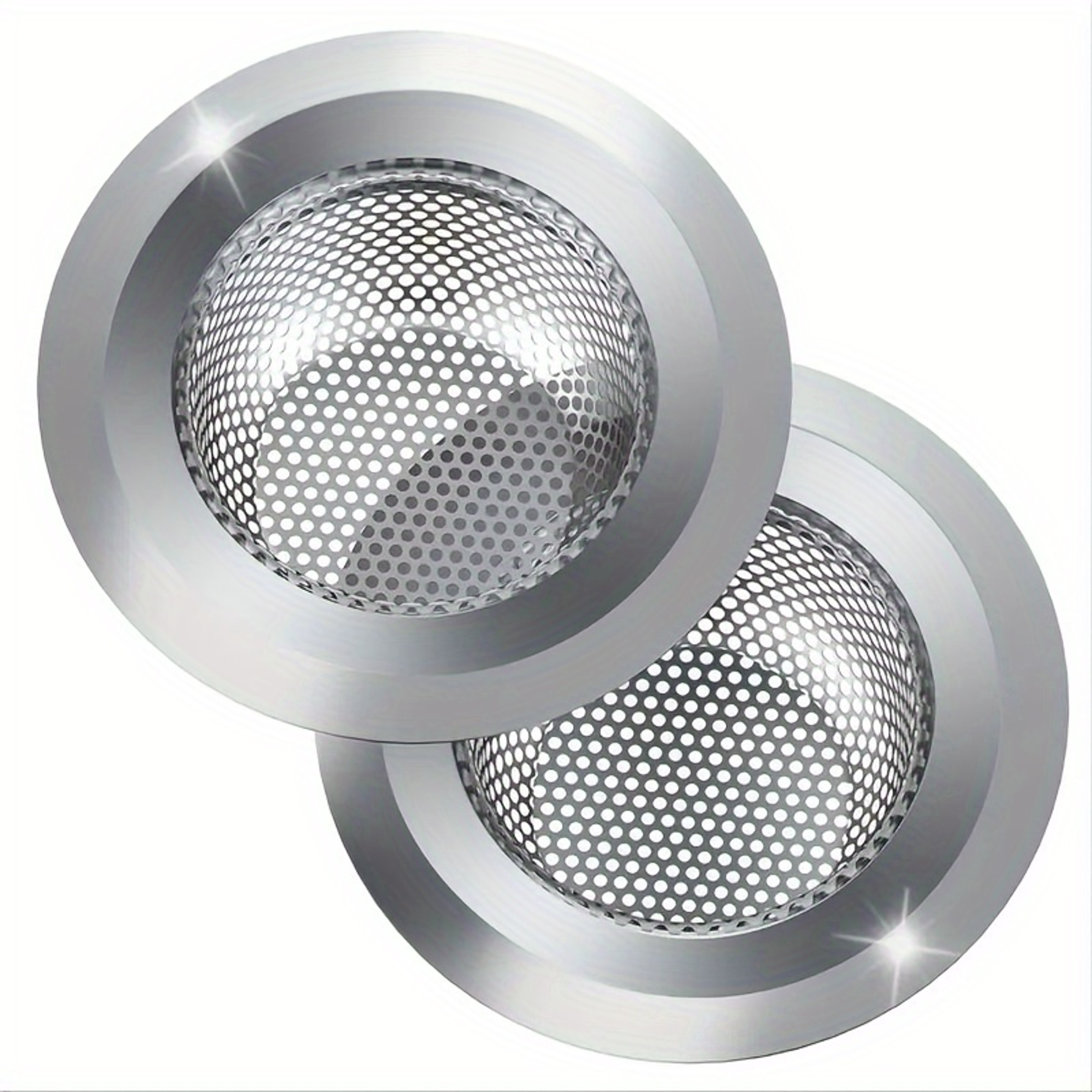 Stainless Steel Kitchen Sink Strainer with Wide Rim Food Catcher for Most Sink Drains – view 1
