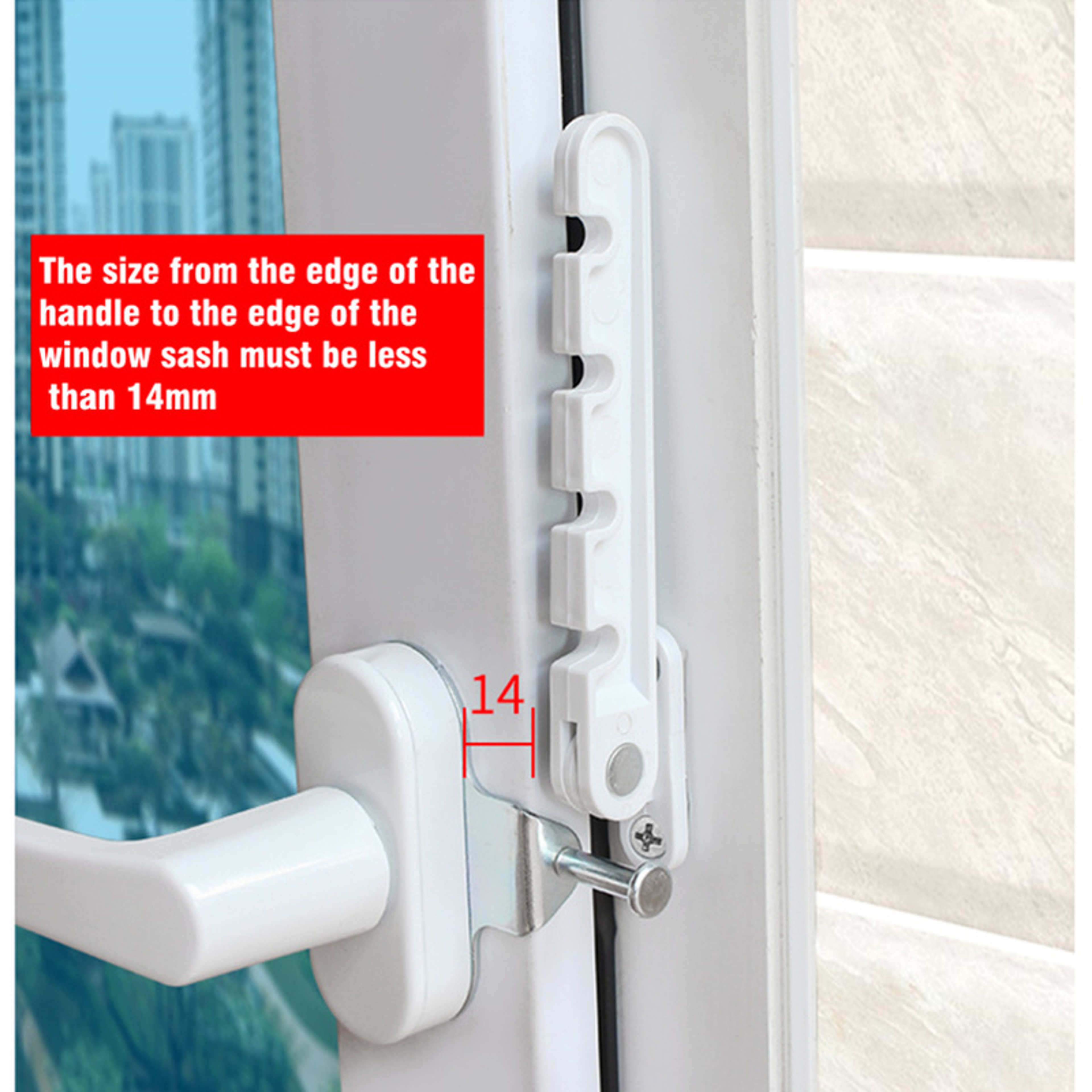 Adjustable Window Safety Lock Child Protection Window Limiter Position Stop Settings 1