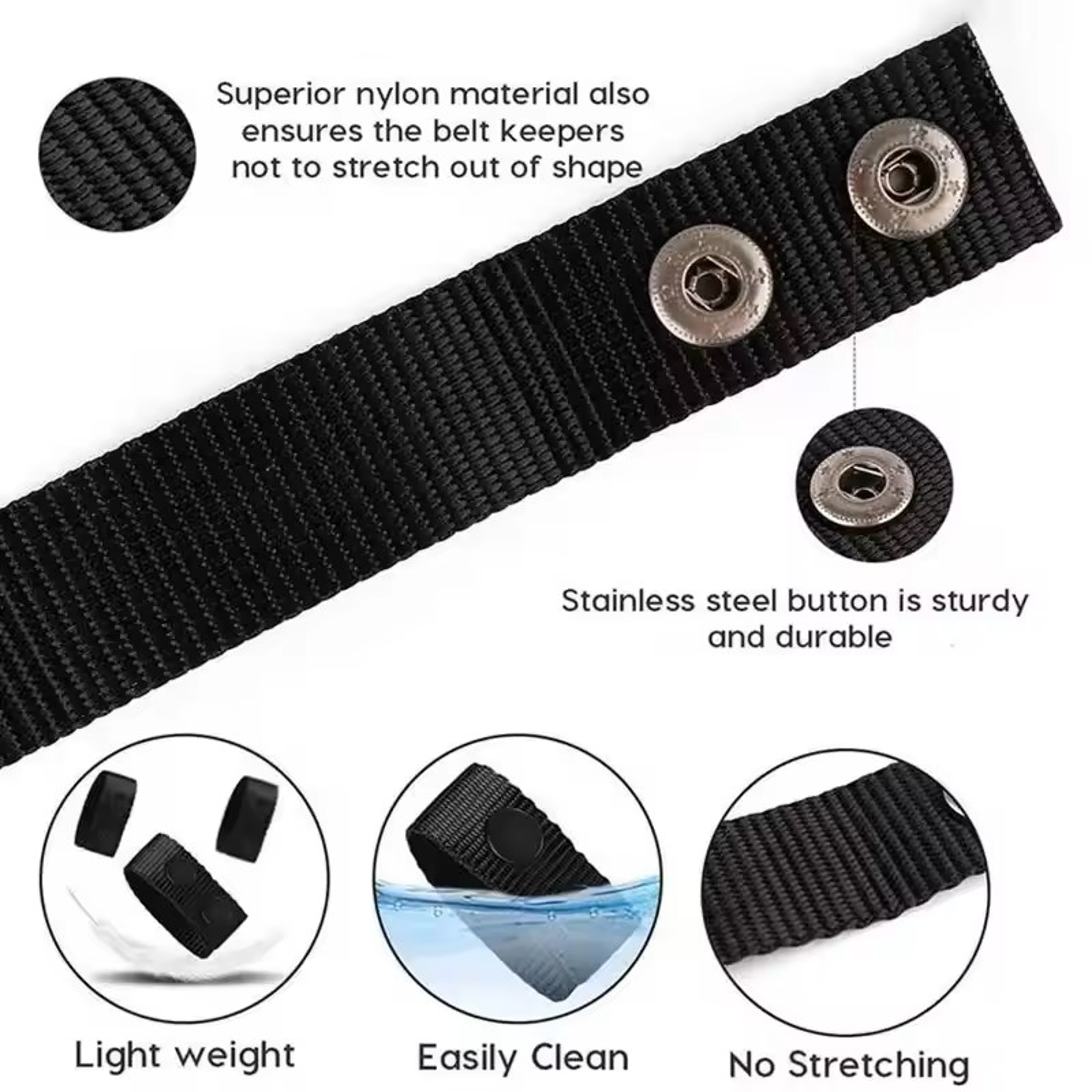 Tactical Belt Keeper Clips Heavy Duty Nylon Belt Buckles For Outdoor Gear Organization 4