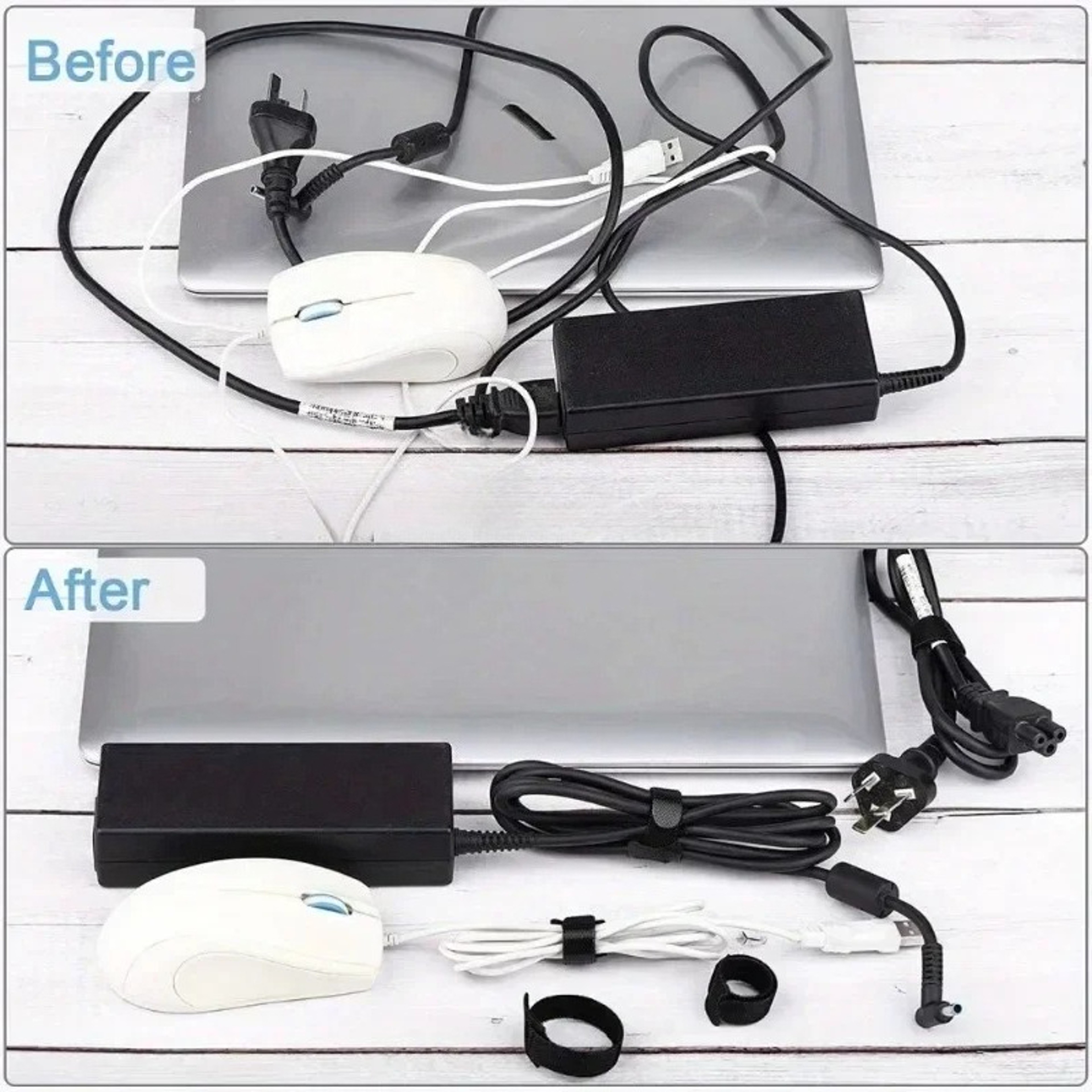 Reusable Cable Organizer Straps for Wire Management and Cord Storage – view 3