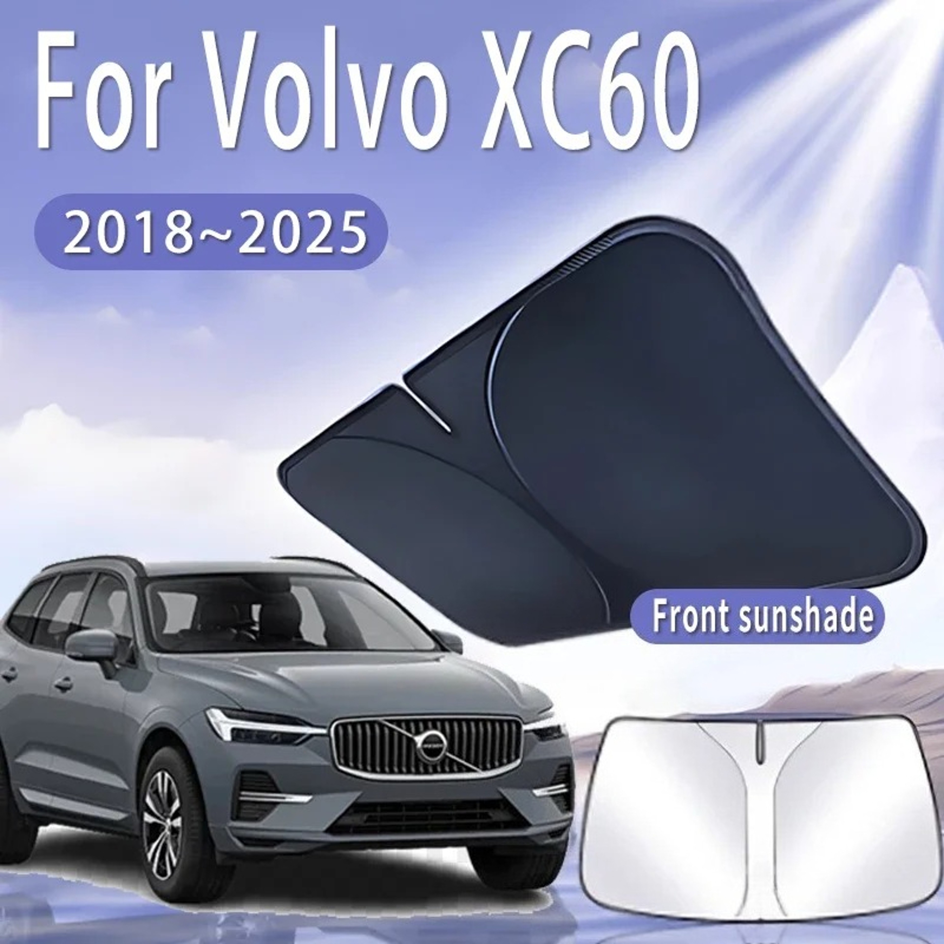 Custom Fit Volvo Windshield Sunshade Foldable Heat Blocking Car Sun Visor – view 1