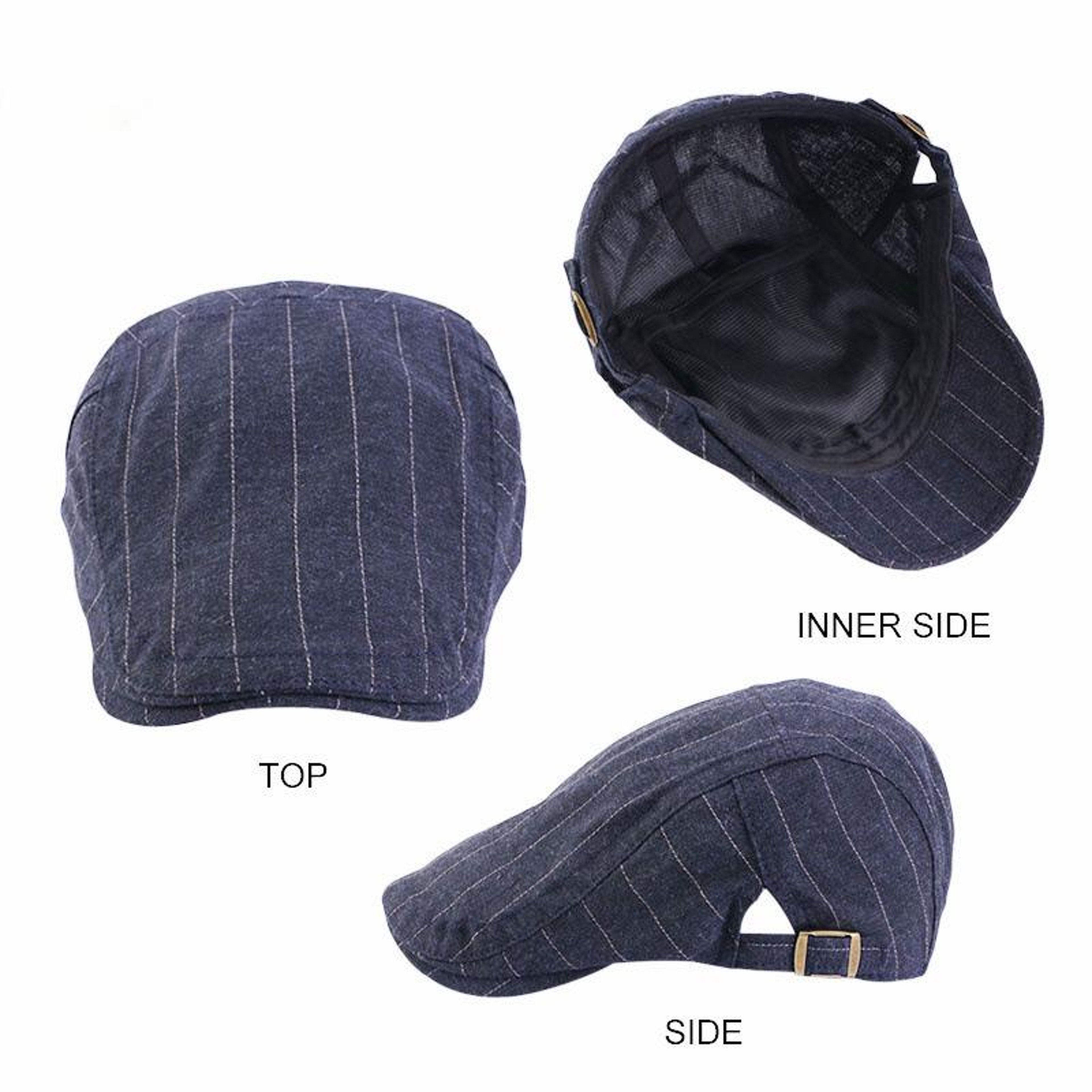 Breathable Lightweight Adjustable Peaked Beret Painter Hat for Spring Summer – view 6