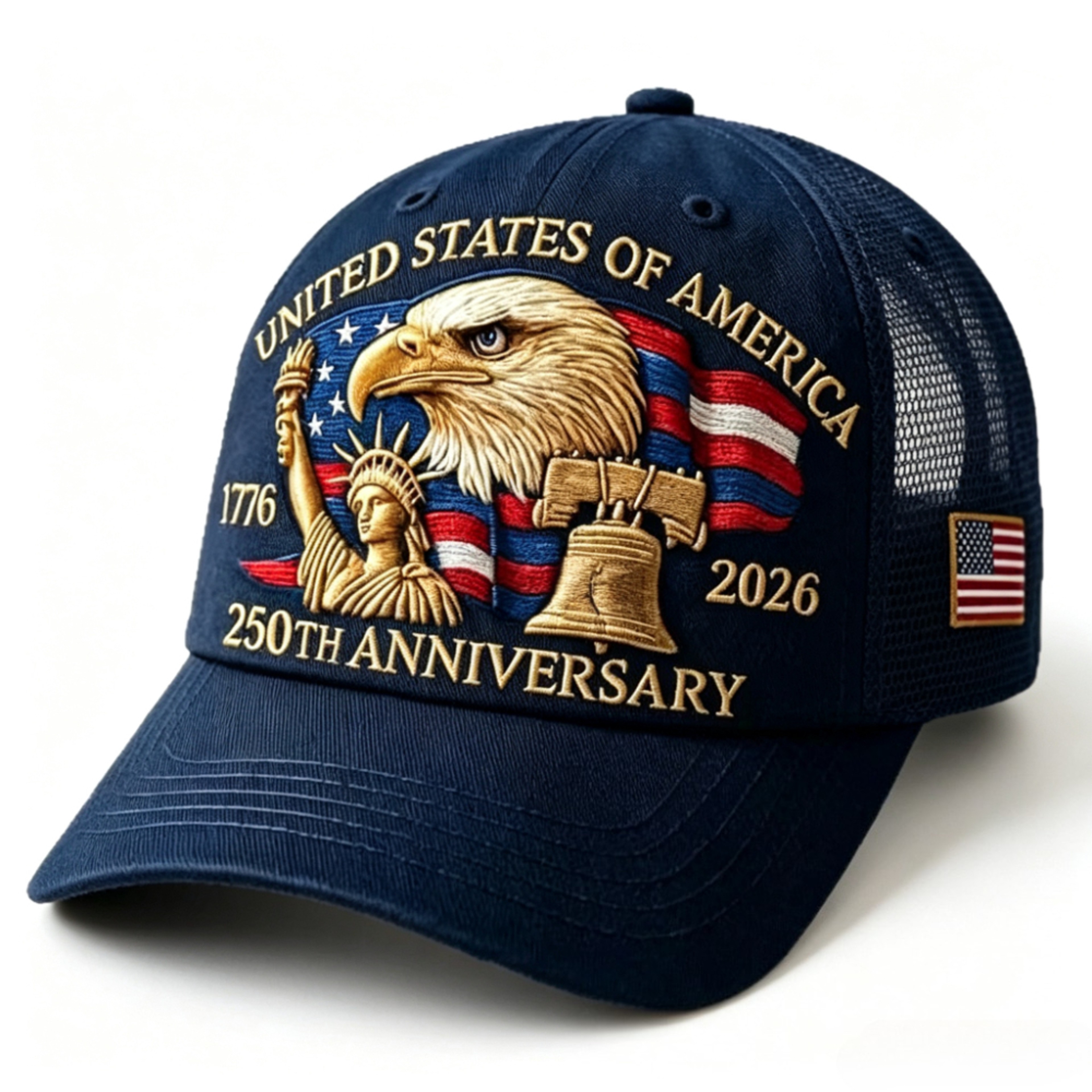 Eagle Print Baseball Cap Breathable Mesh Adjustable Sun Protection Cap 5