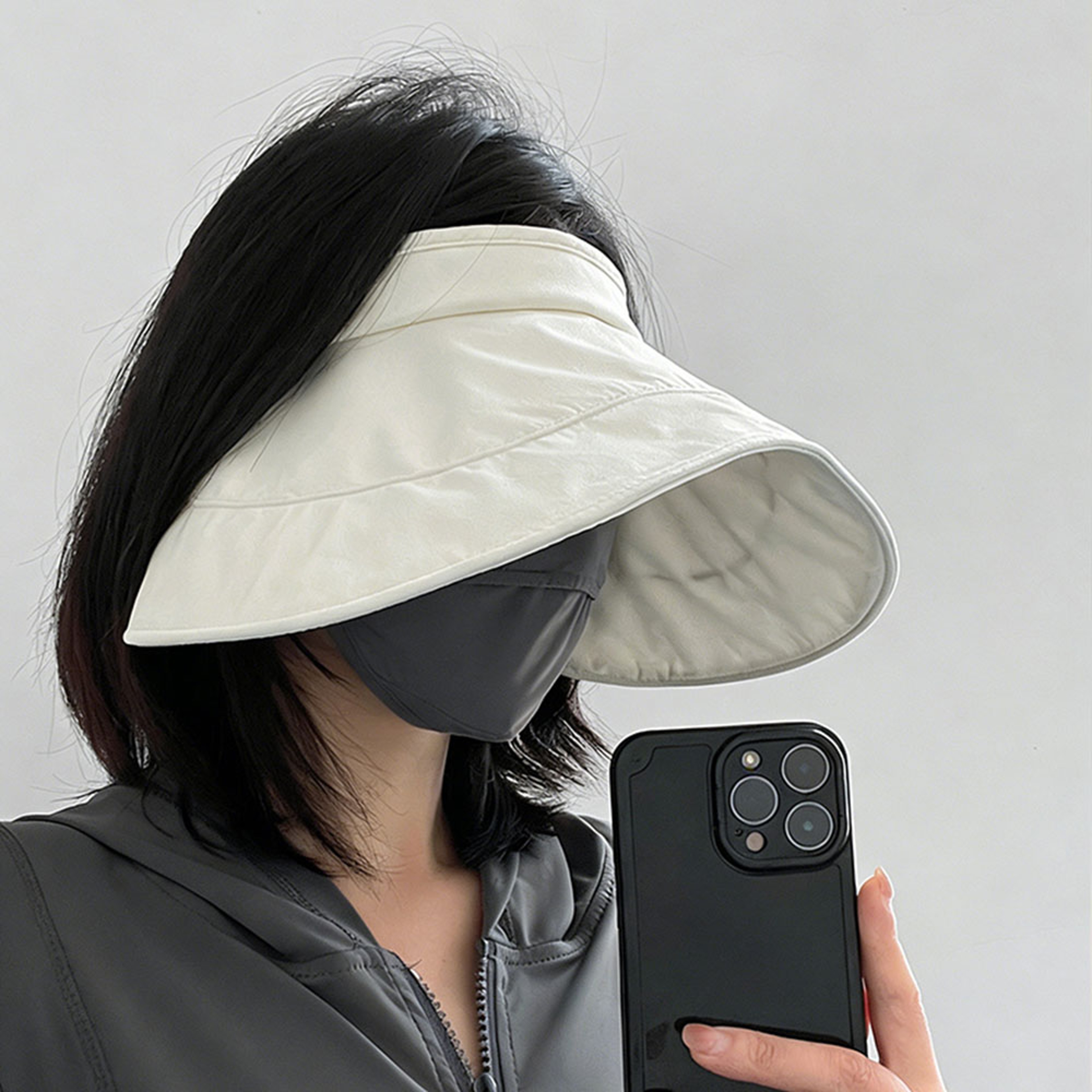Wide Brim UV Protection Sun Visor Hat Foldable Breathable Beach Sun Hat 1