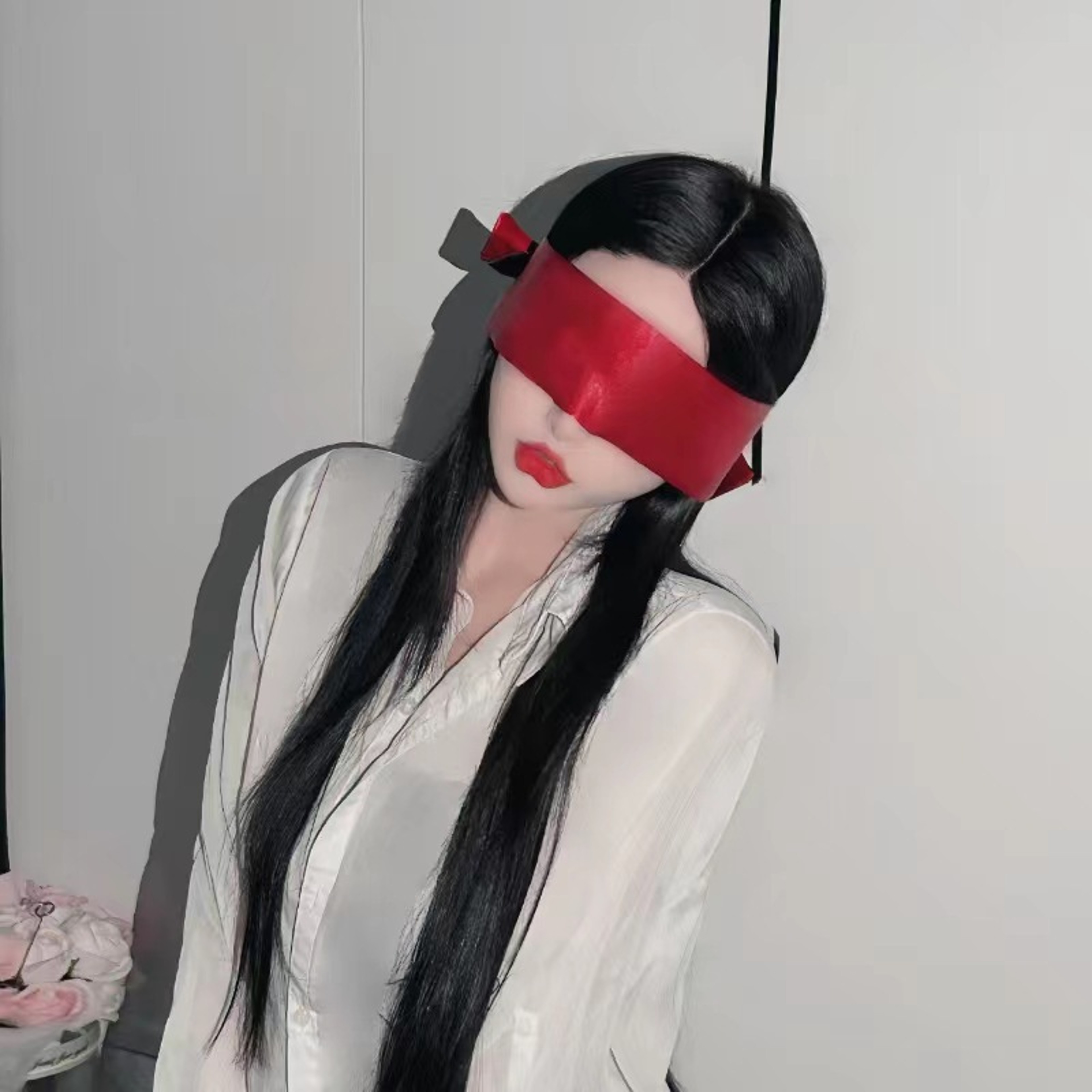 Silky Ribbon Blindfold & Wrist Tie Set for Romantic Couples – view 4