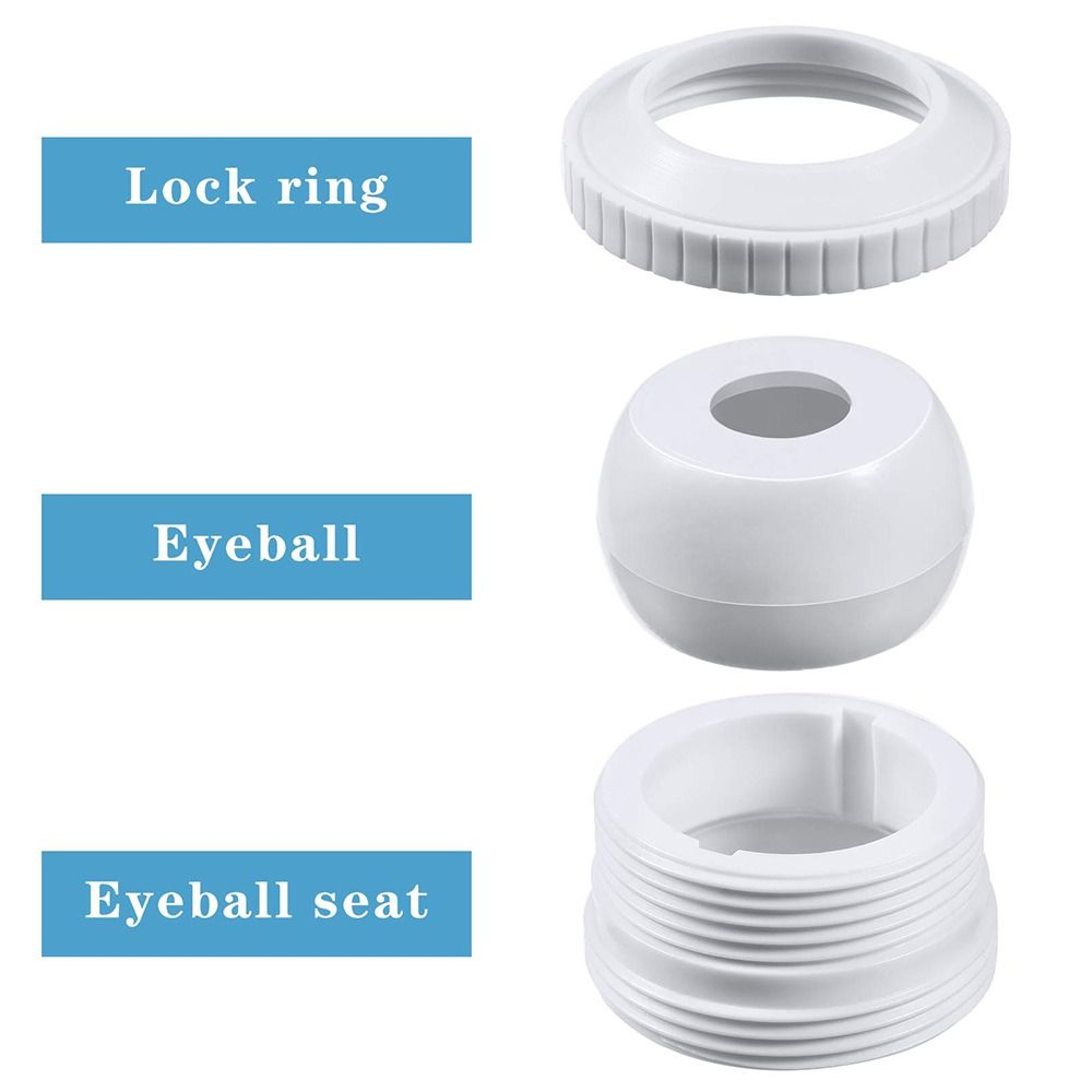 Adjustable Pool Return Jet Nozzle Swimming Pool Inlet Fitting ABS Water Flow Direction 3