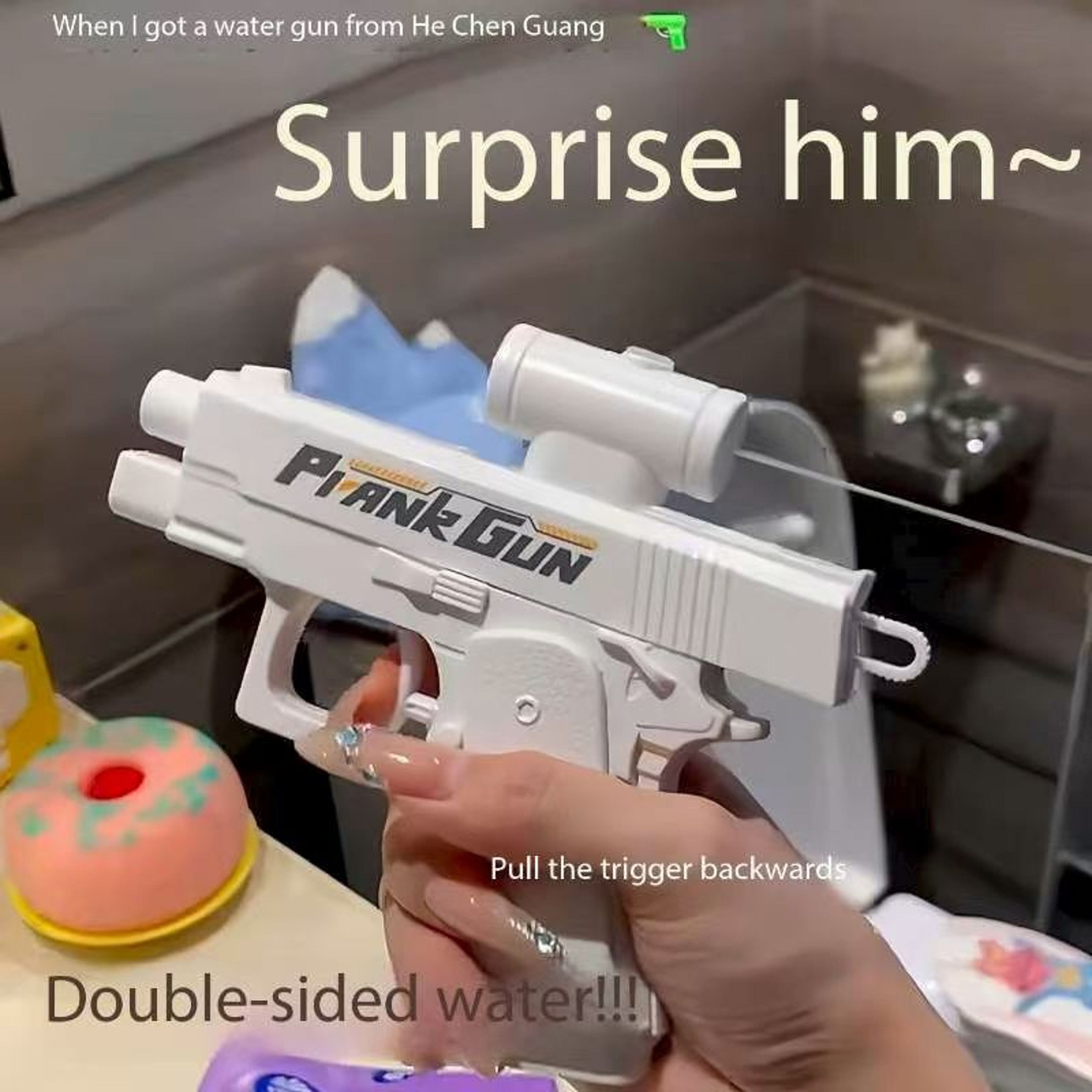 Funny Double Sided Reverse Water Gun Summer Water Toy Pool Water Gun Prank Sprayer 3