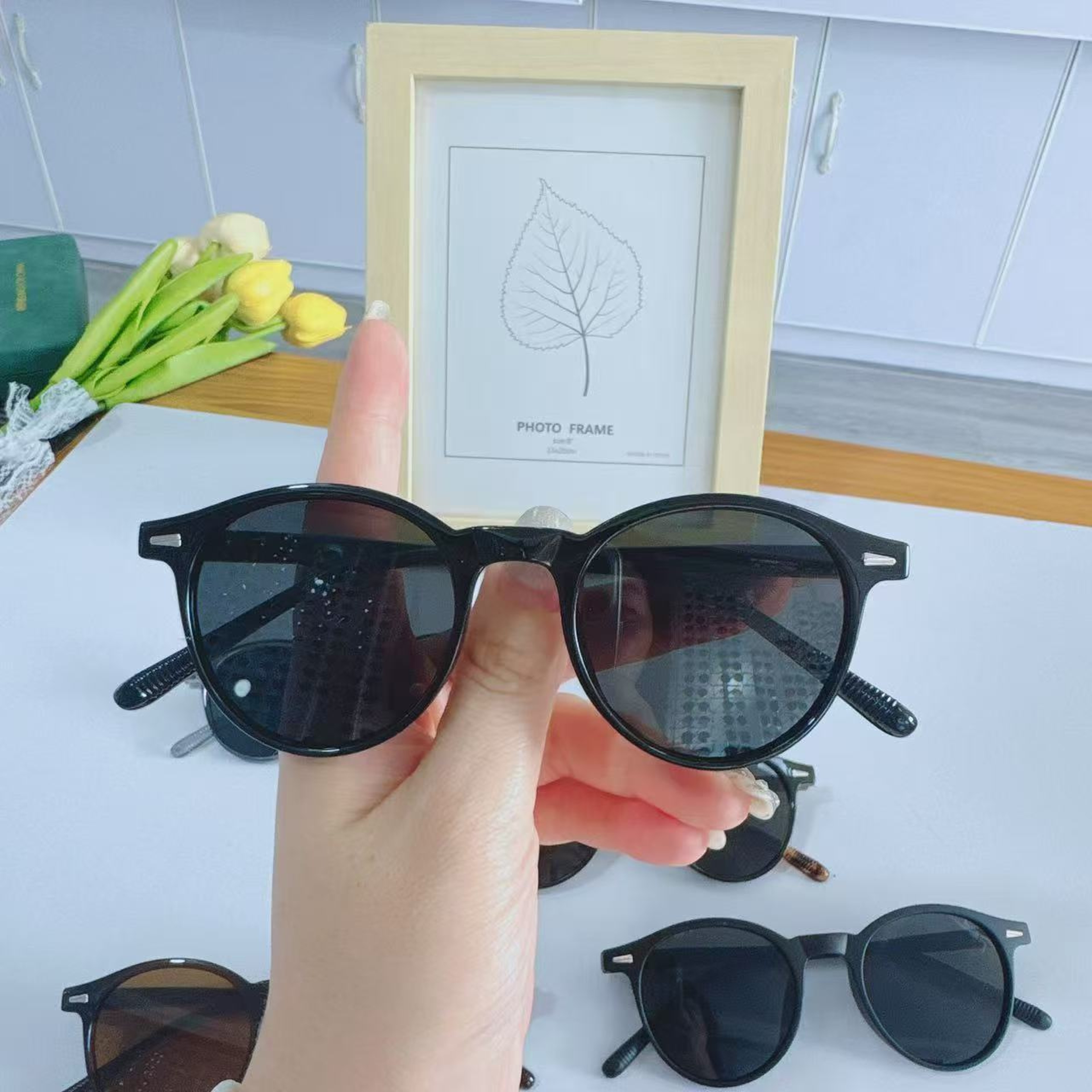 Retro Shield UV Round Sunglasses For Women  Men Vintage Driving Shades 0