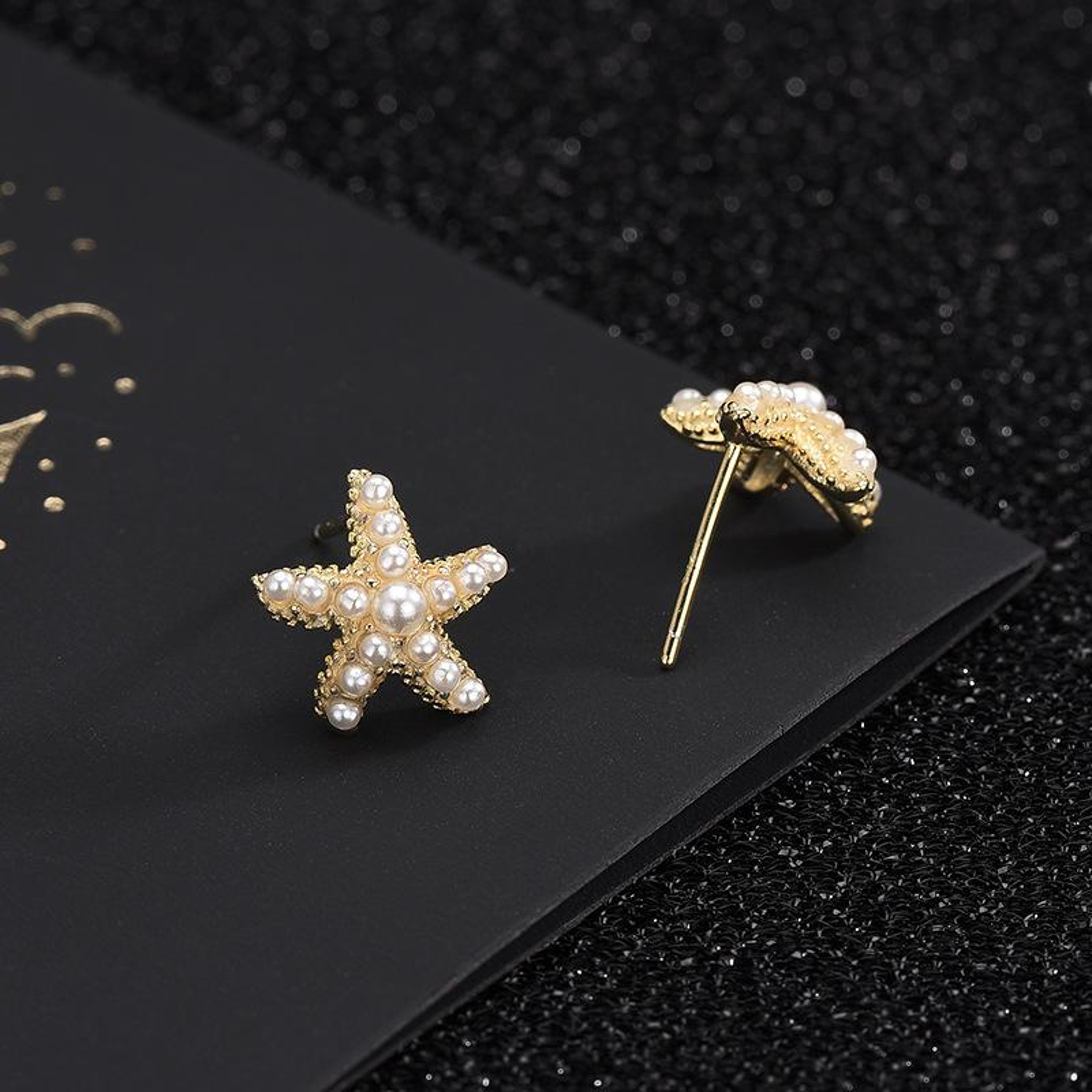 Vintage Pearl Starfish Stud Earrings Boho Beach Jewelry For Women Summer Gift 2