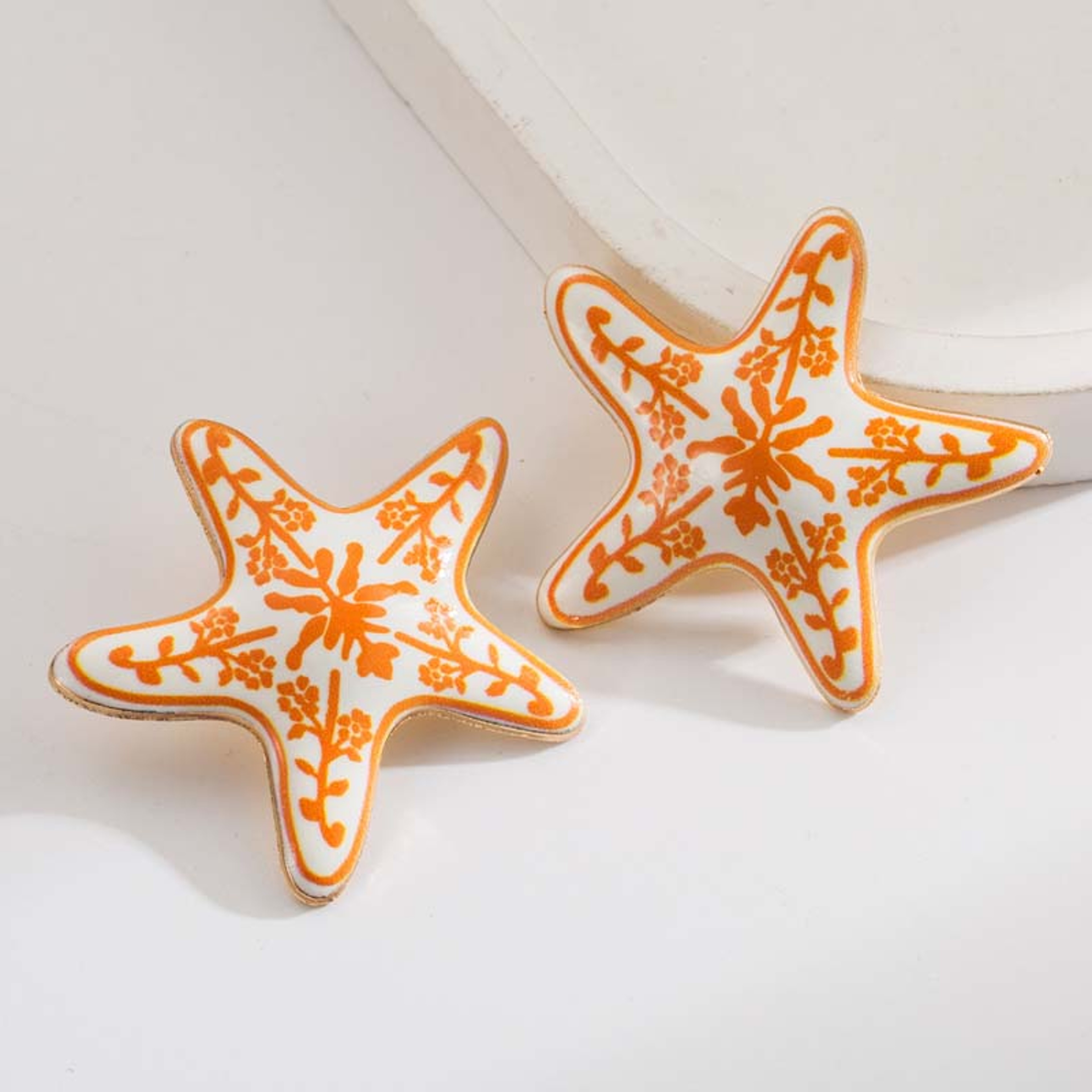 Colorful Enamel Starfish Stud Earrings for Women Beach Vacation Statement Jewelry – view 8