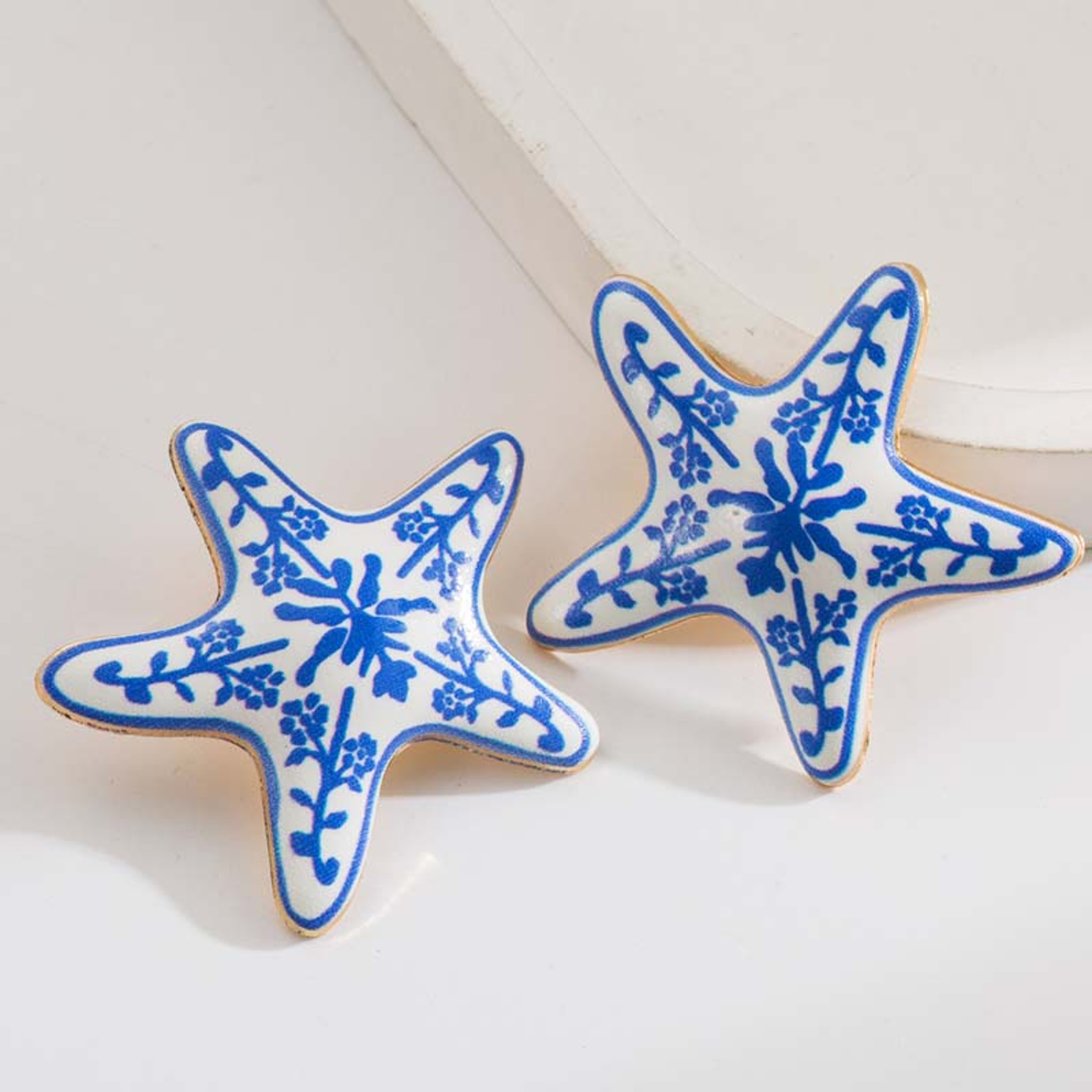 Colorful Enamel Starfish Stud Earrings for Women Beach Vacation Statement Jewelry – view 12