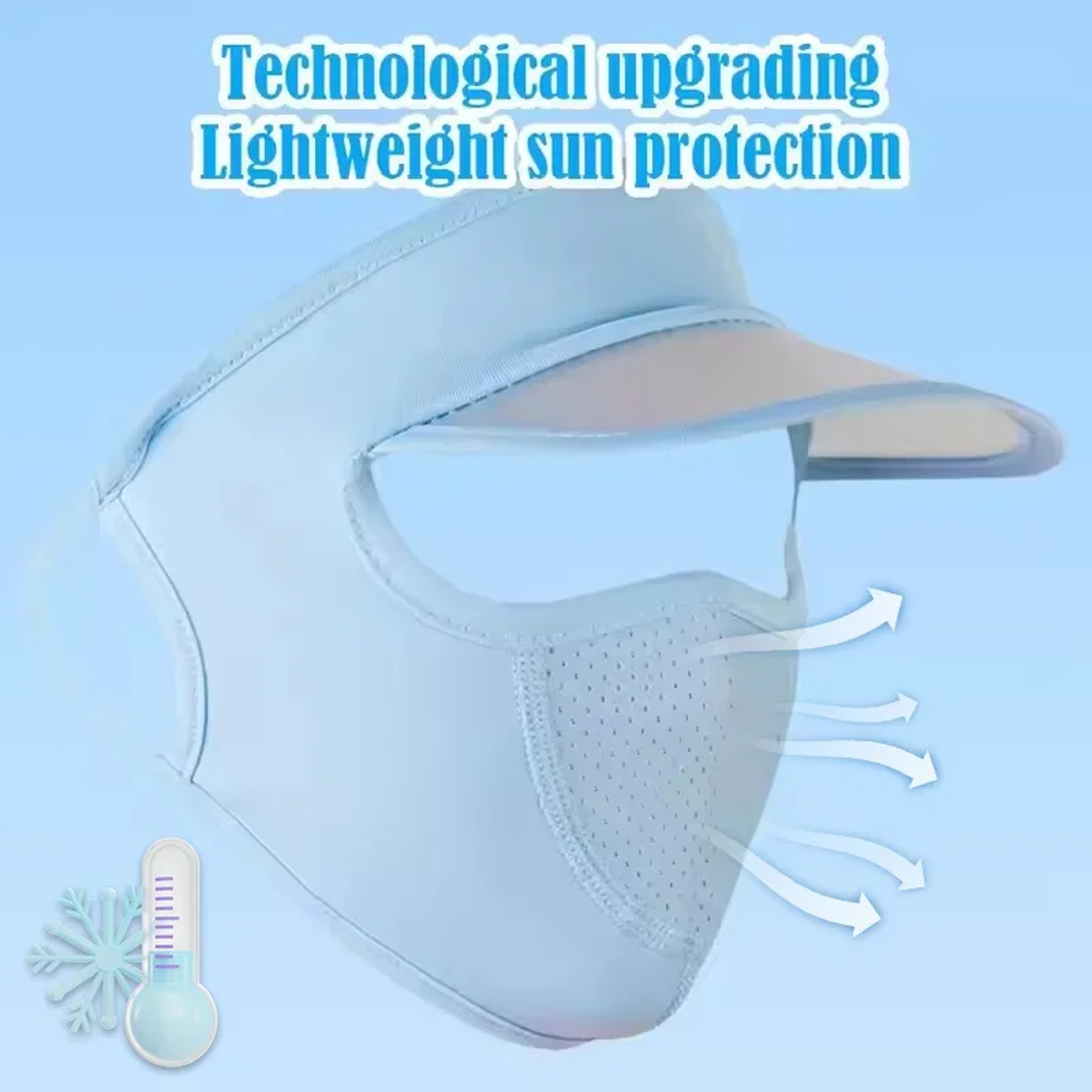 Ice Silk UV Protection Face Mask with Brim Cycling Sun Visor Summer Sun Protection Cover – view 5