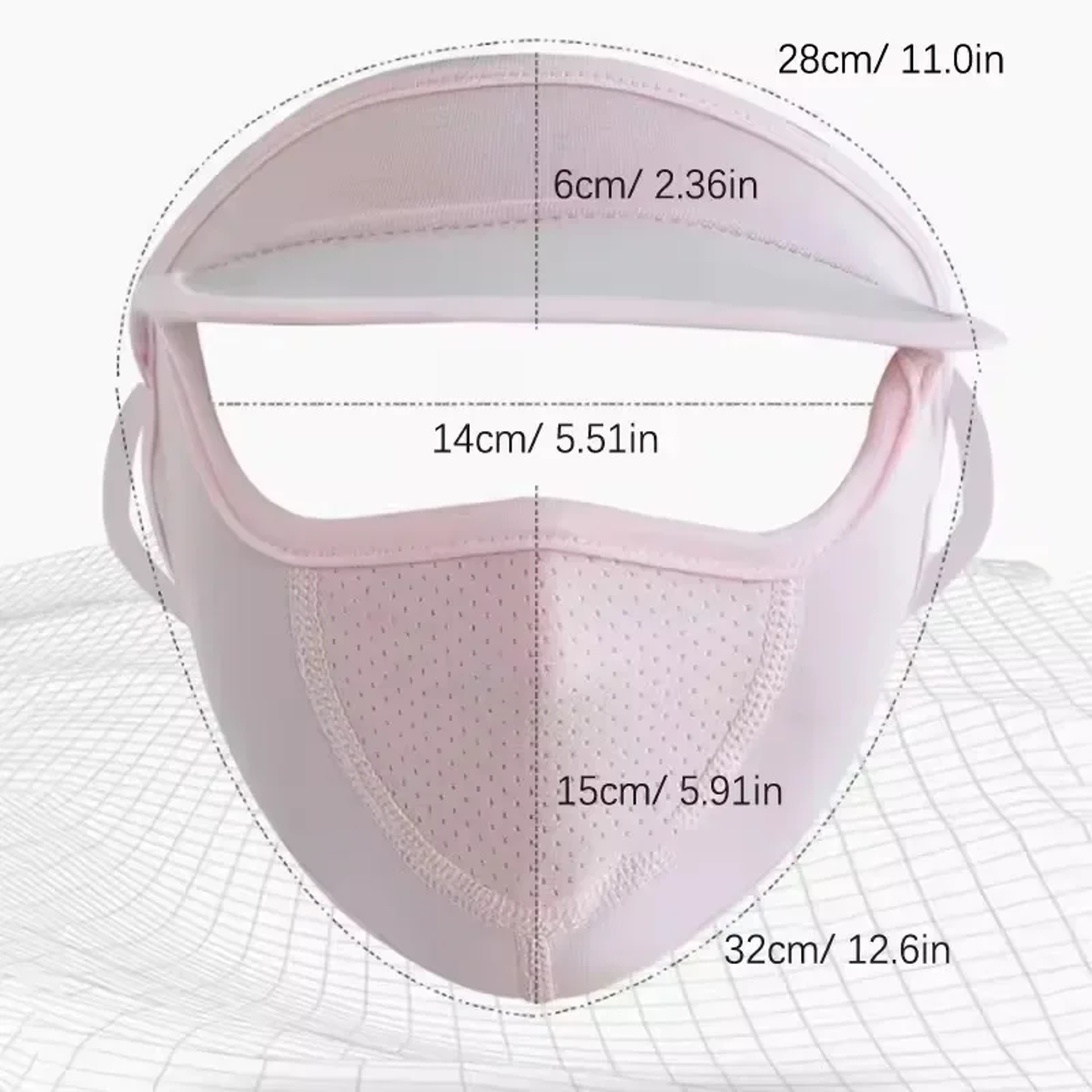 Ice Silk UV Protection Face Mask with Brim Cycling Sun Visor Summer Sun Protection Cover – view 6