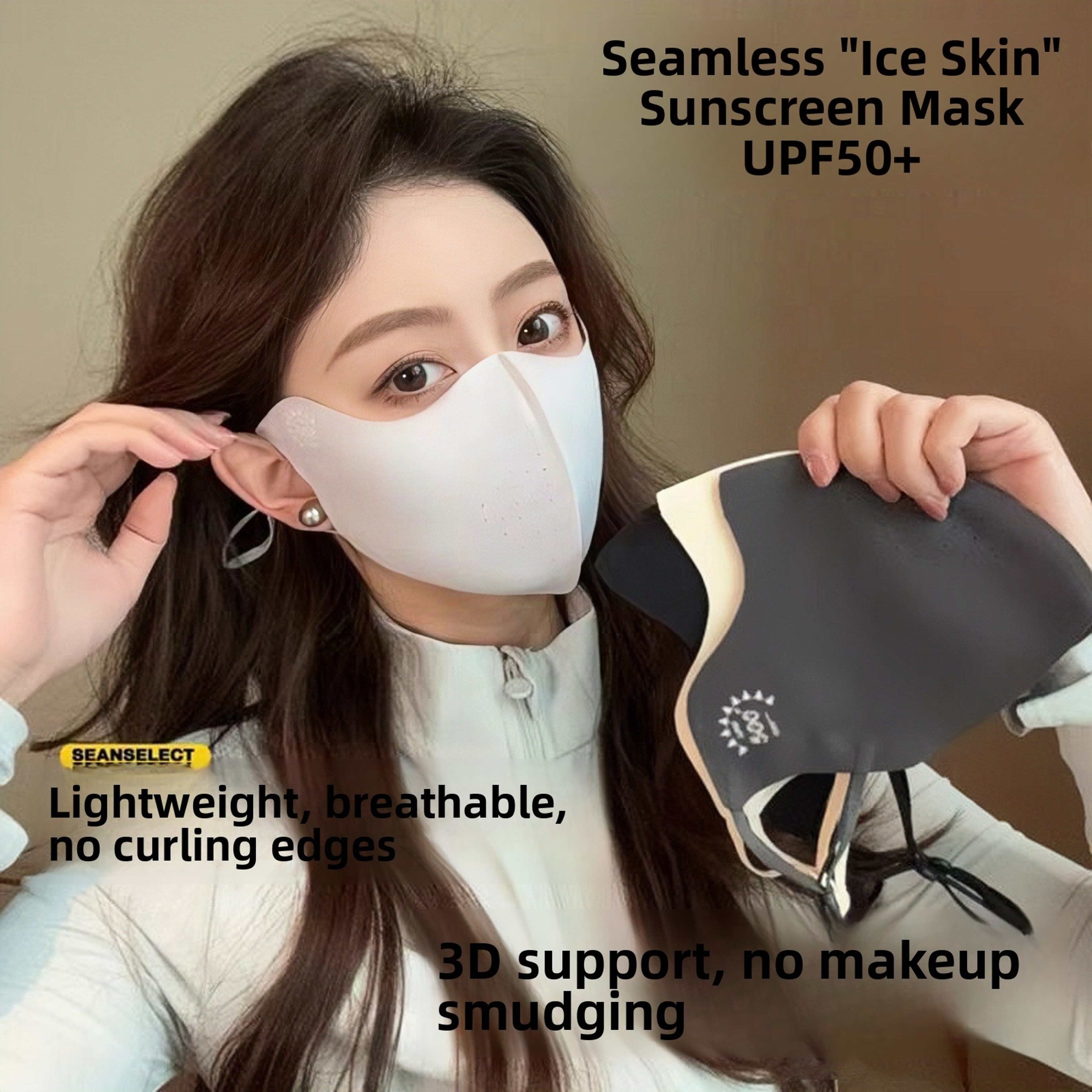 Ice Silk Winter Face Mask Breathable Reusable Cold Weather Mouth Cover Filter Mask 1