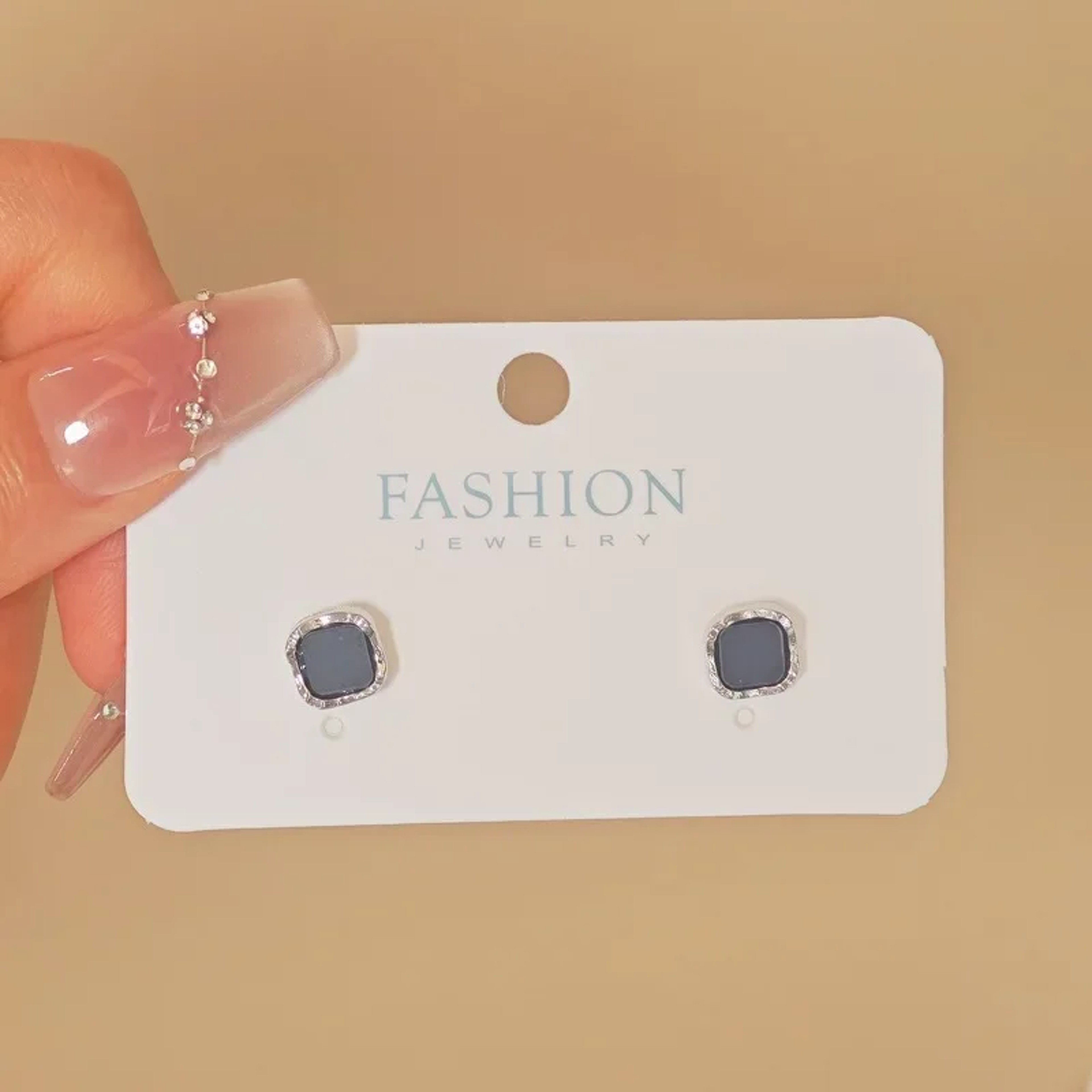 Crystal Halo Stud Earrings for Women Minimalist Gold Circle Earrings – view 7