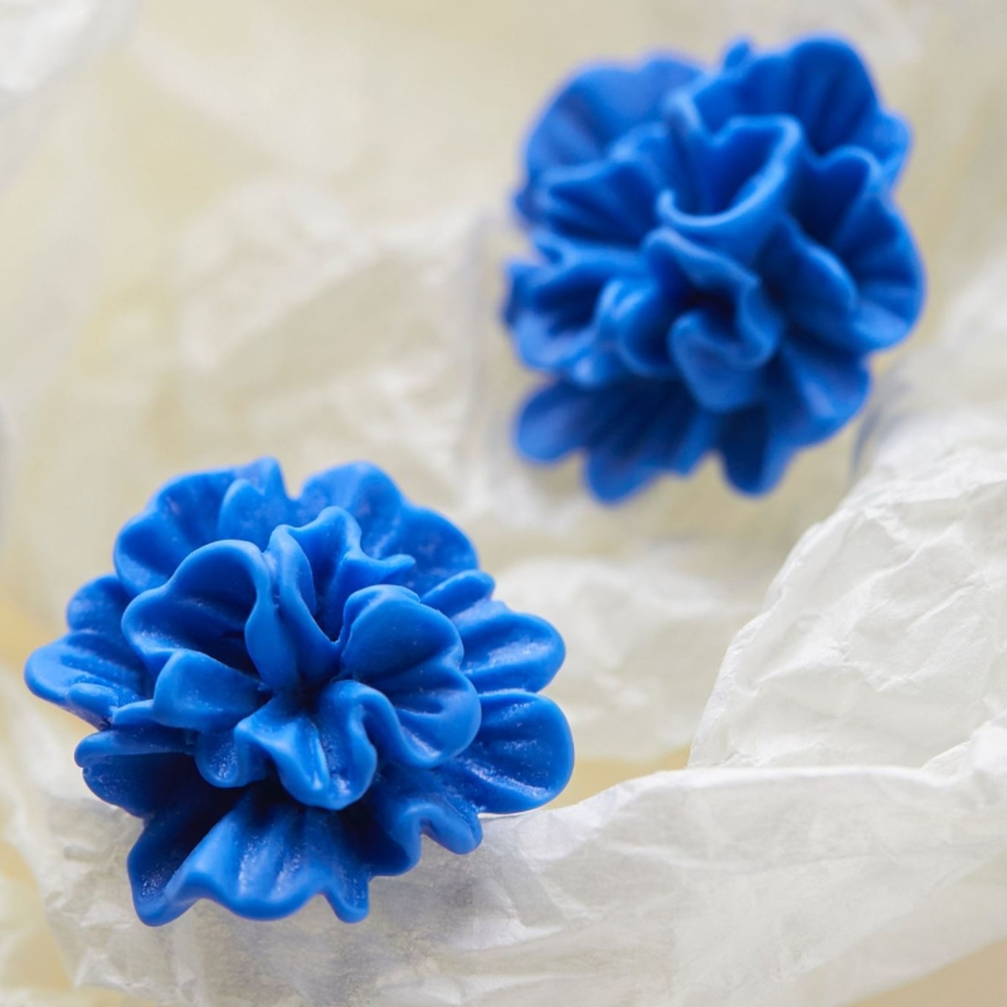 Bohemian Pleated Flower Drop Earrings for Women Flower Earrings for Beach & Vacation Style – view 4
