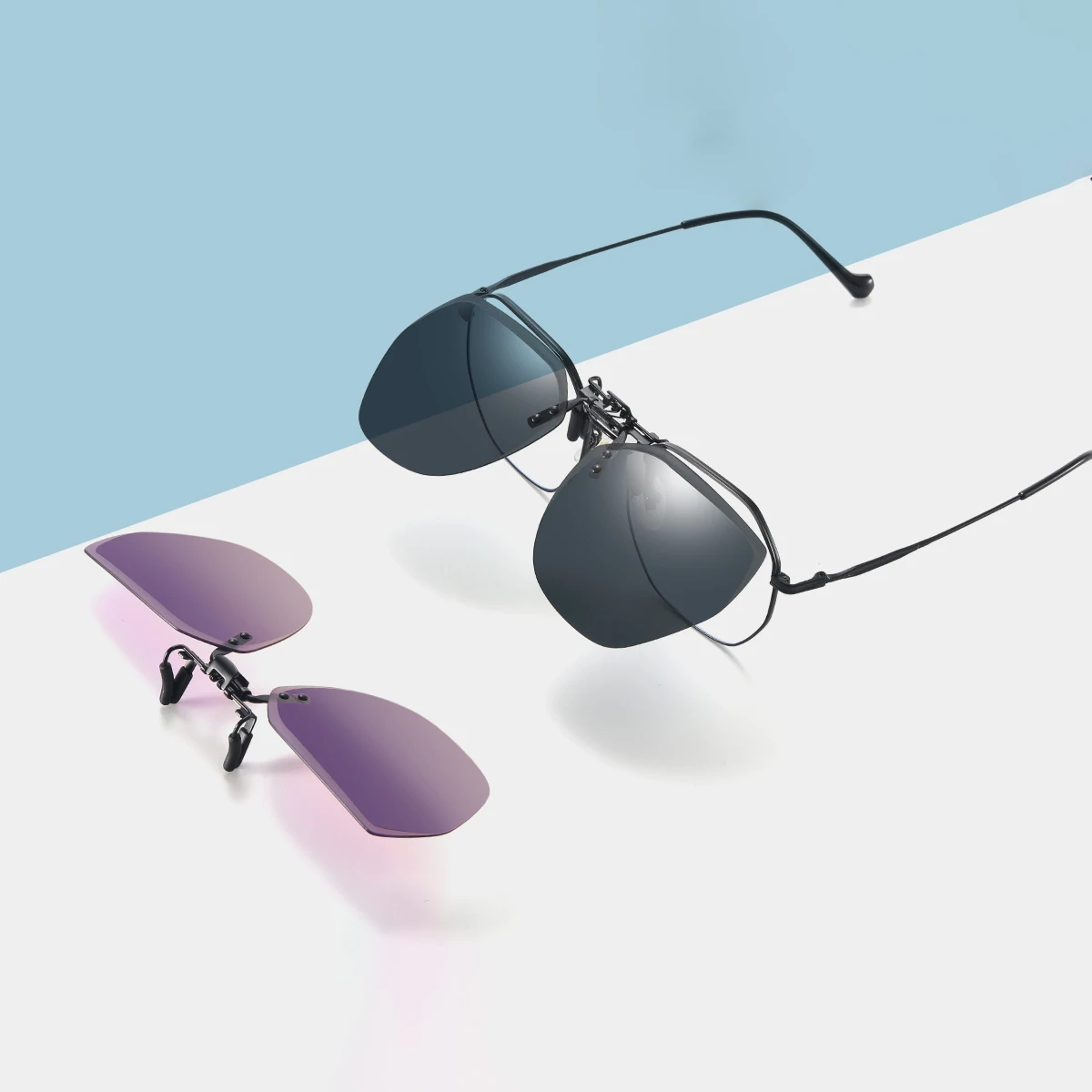 Flip Up Polarized Clip On Sunglasses for Prescription Glasses UV Outdoor Lens – view 3