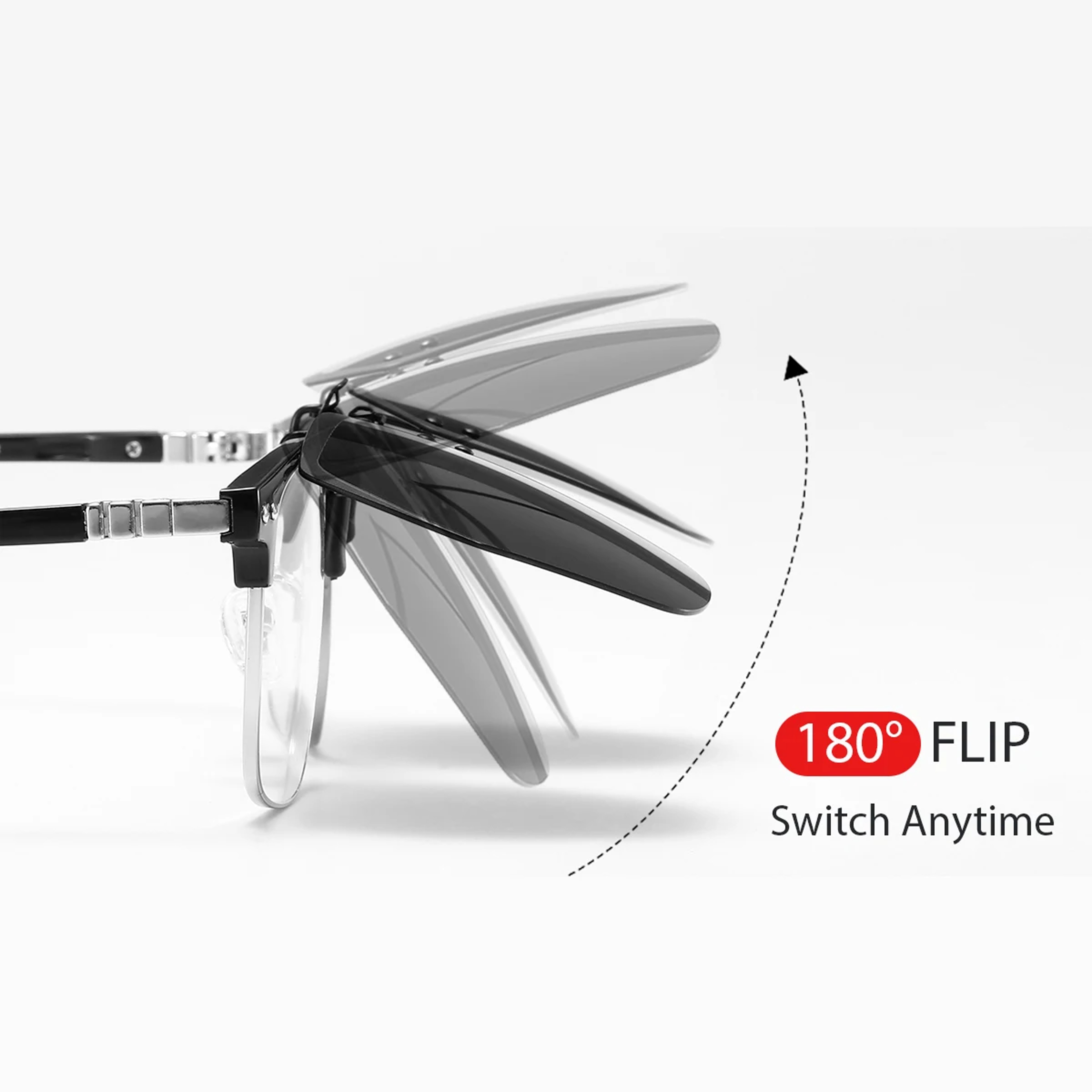 Flip Up Polarized Clip On Sunglasses for Prescription Glasses UV Outdoor Lens – view 6