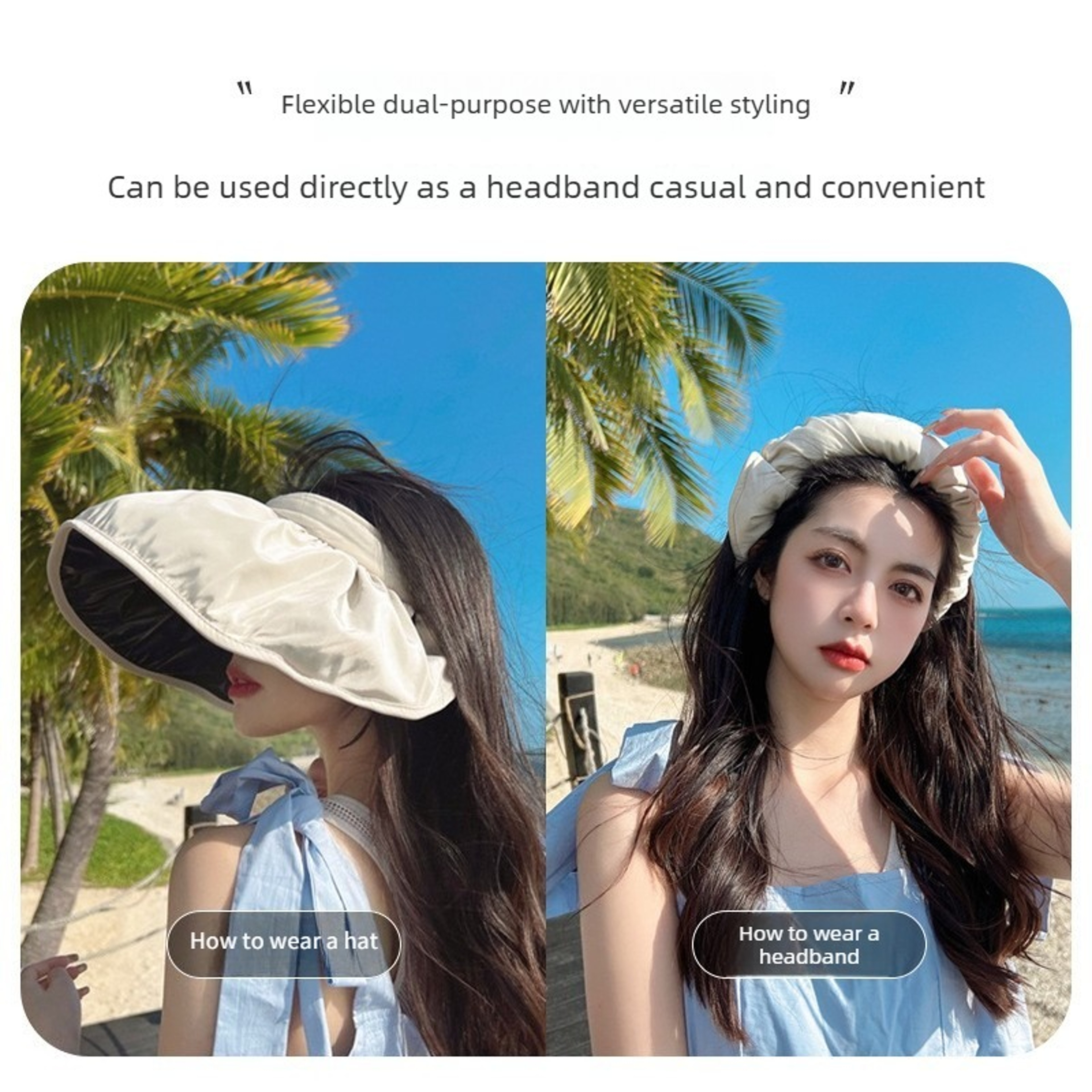 Foldable Sun Visor Hat With Full Face Shield For Women UV Protection Hat For Beach  Hiking 1