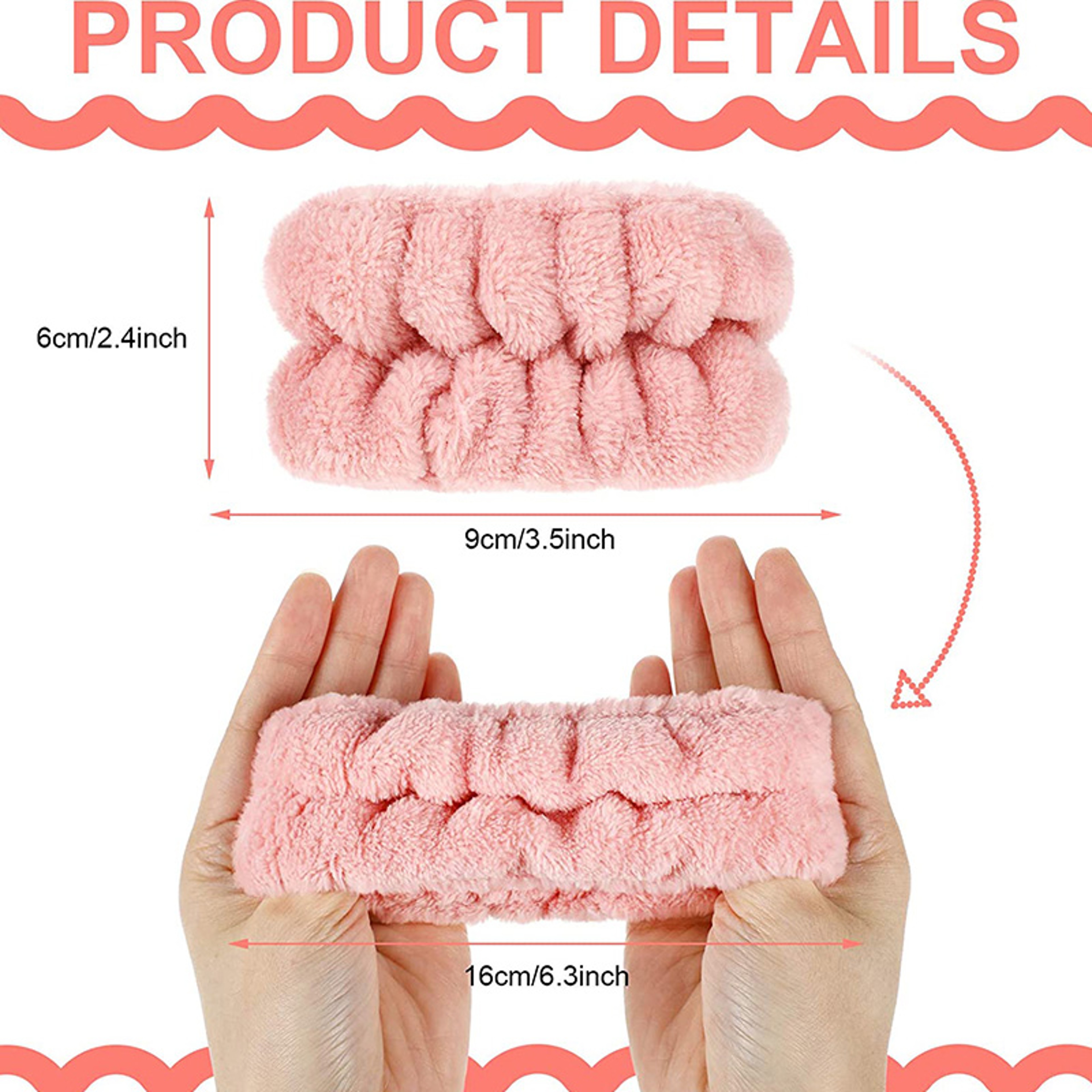 Microfiber Wrist Wash bands for Face Washing Soft Absorbent Skincare Wrist Cuffs Set – view 3