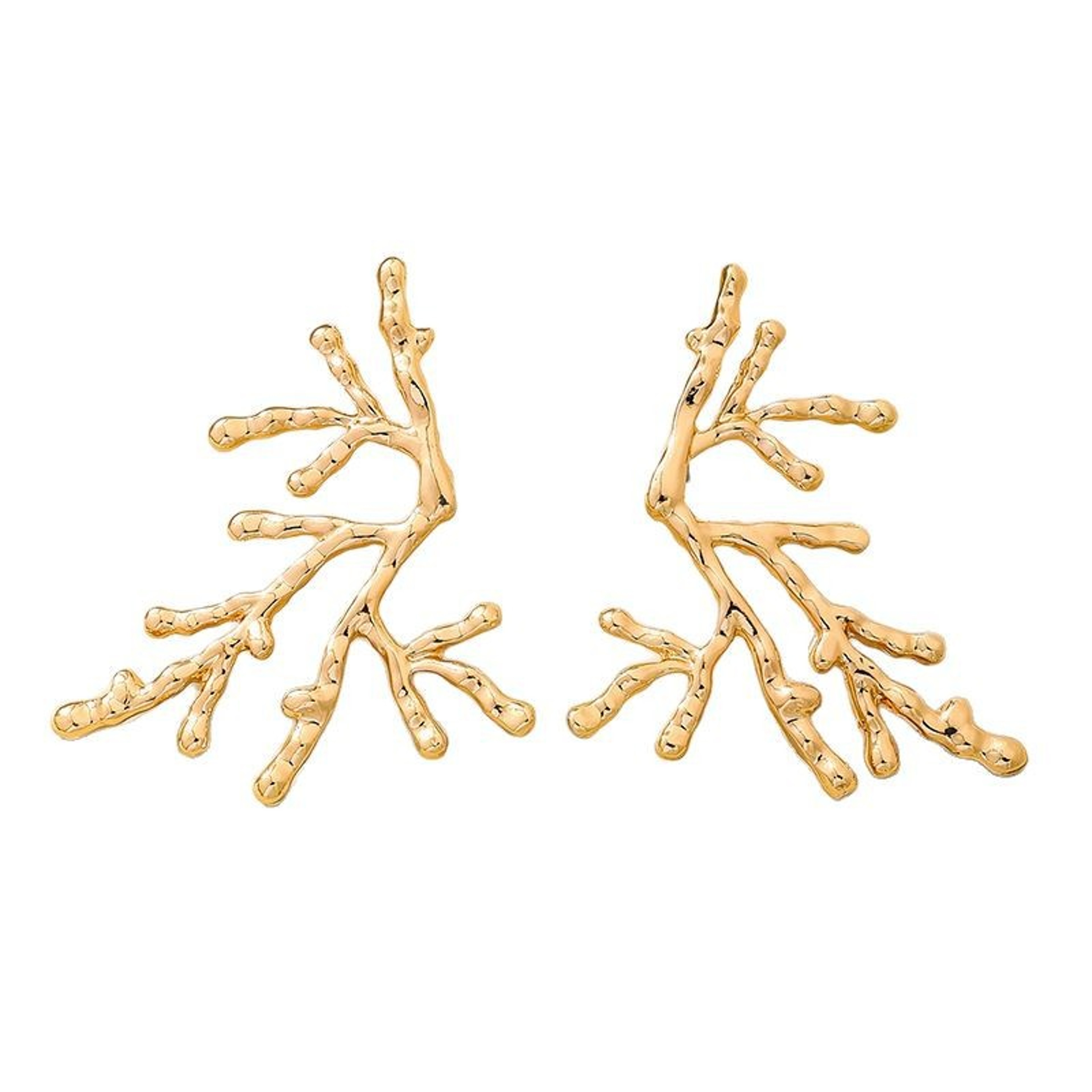 Bohemian Coral Branch Earrings Statement Beach Stud Earrings for Women – view 6