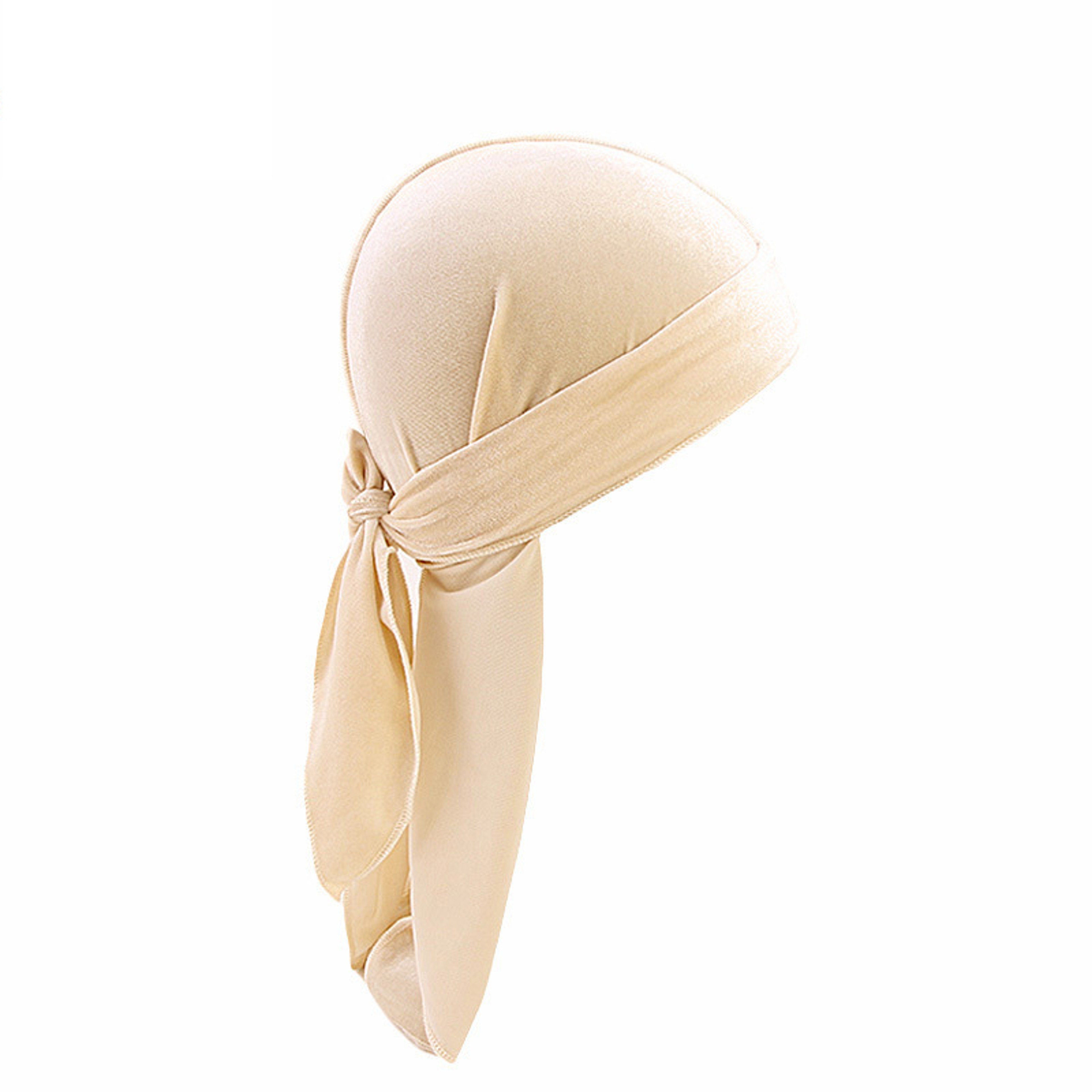 Soft Velvet Long Tail Unisex Durag Wave Cap Breathable Head Wrap Bandana 10