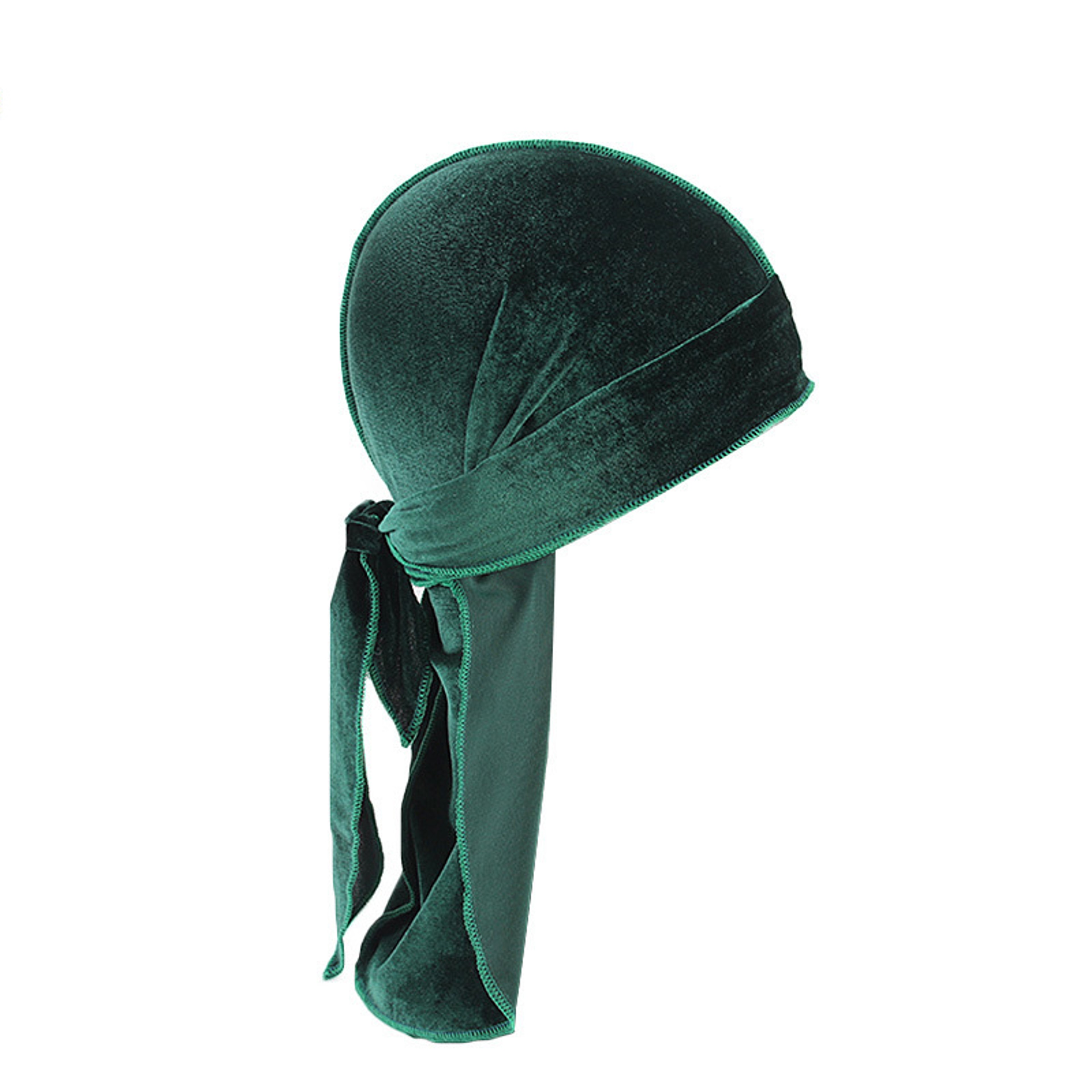 Soft Velvet Long Tail Unisex Durag Wave Cap Breathable Head Wrap Bandana 18