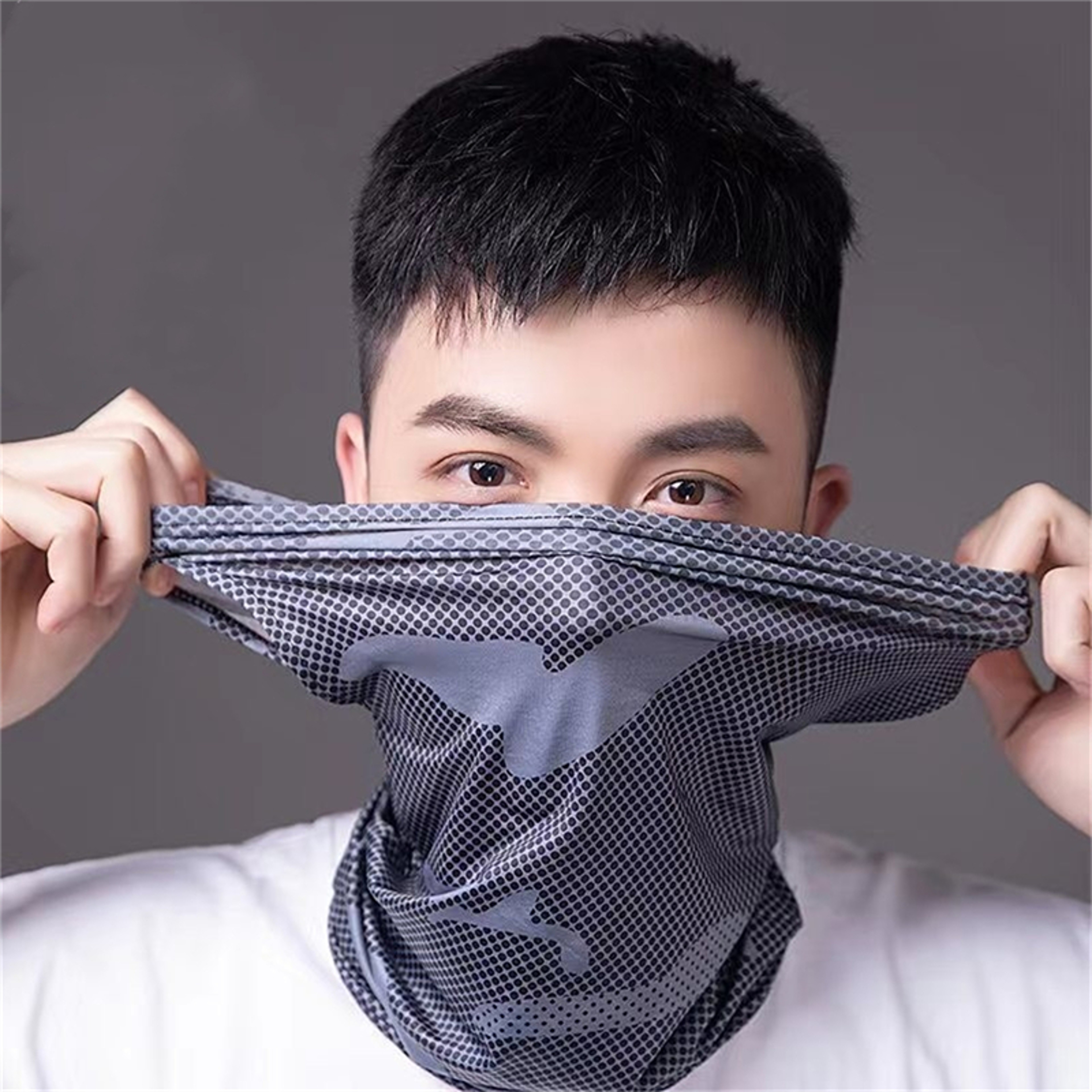 Cooling Ice Silk Neck Gaiter UV Protection Face Cover For Hiking Cycling  Outdoor Sports 0