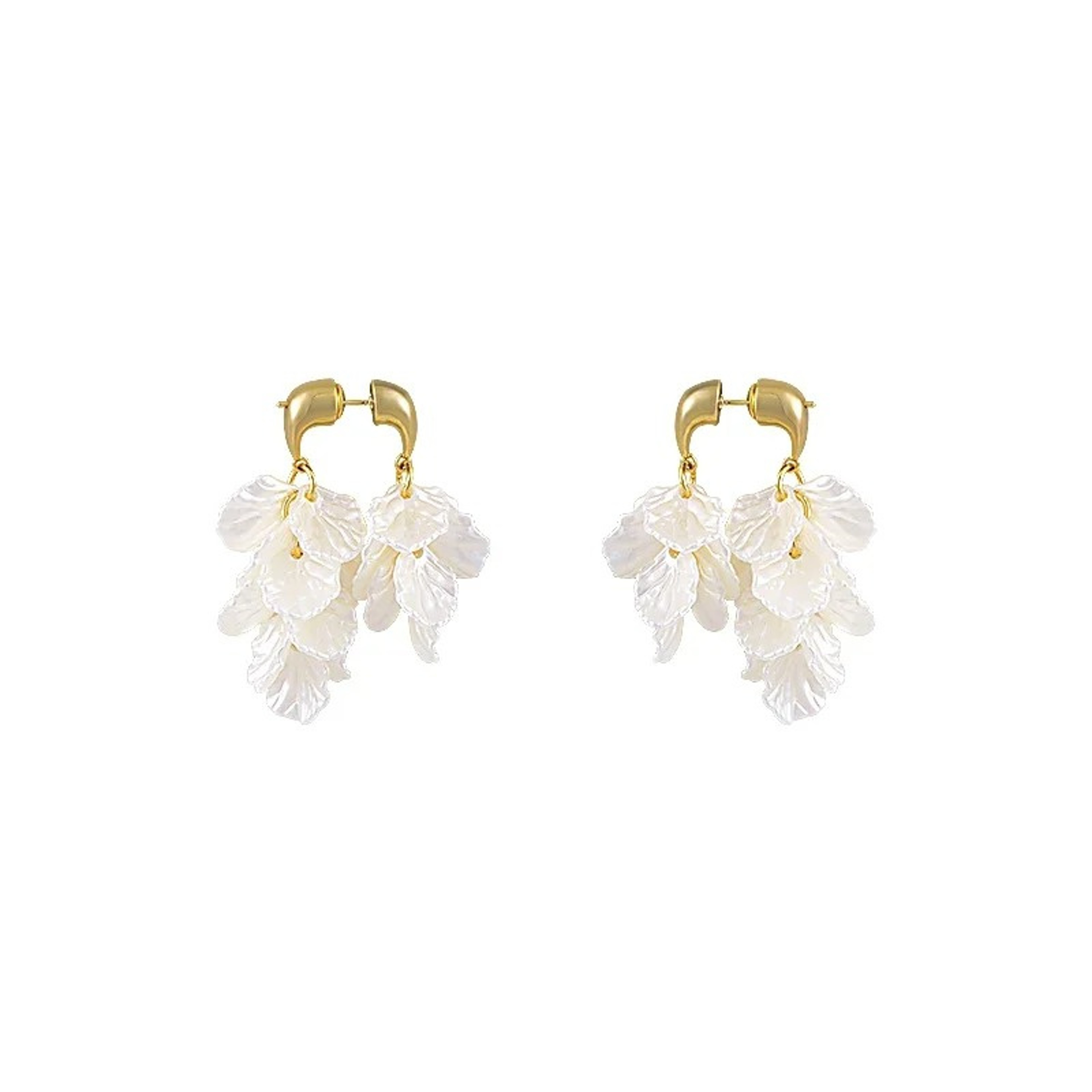 Elegant Shell Earrings Resin Fringe Statement Earrings for Beach Parties & Everyday Style – view 6