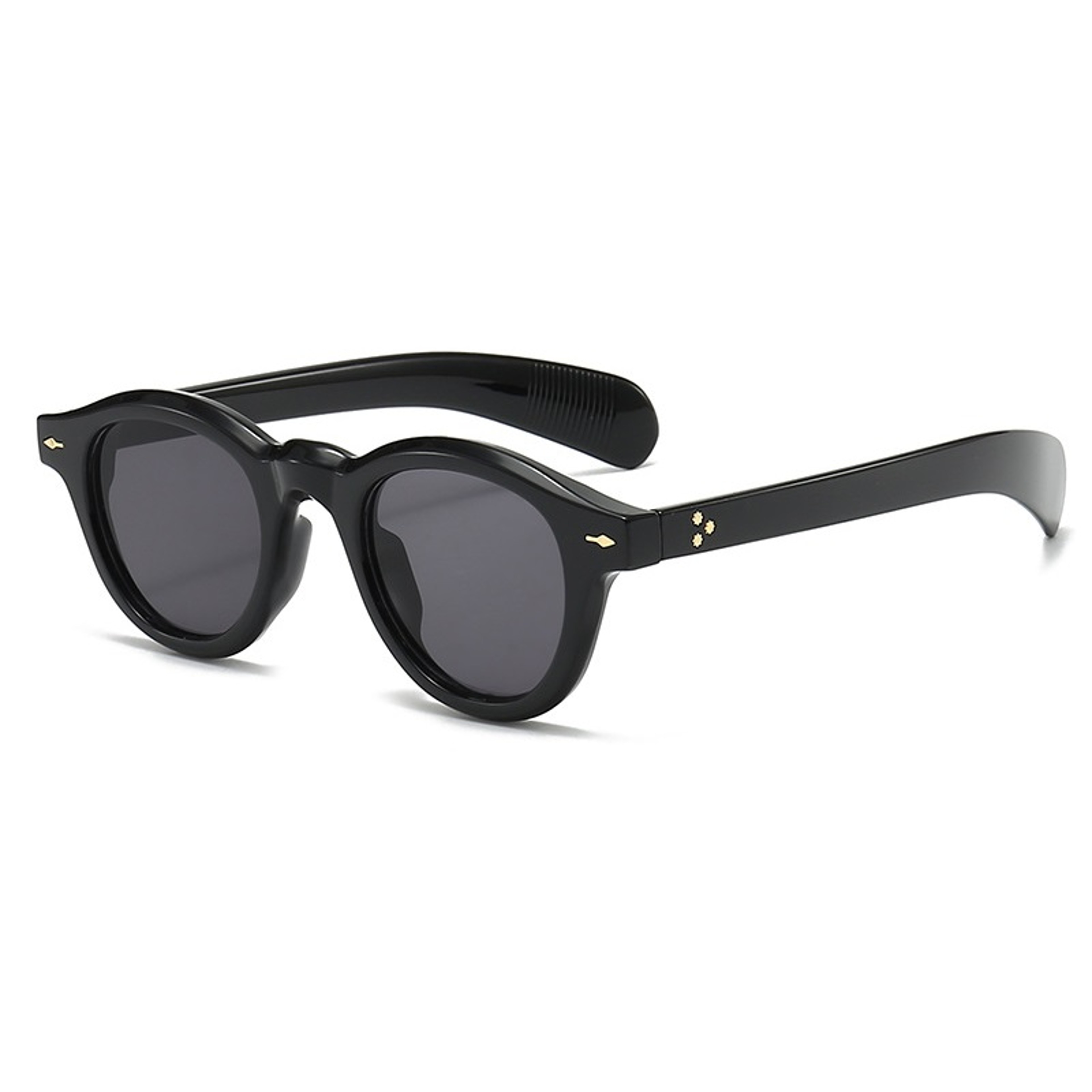 Retro Round Uv Sunglasses For Women  Men Vintage Punk Small Round Shades 4