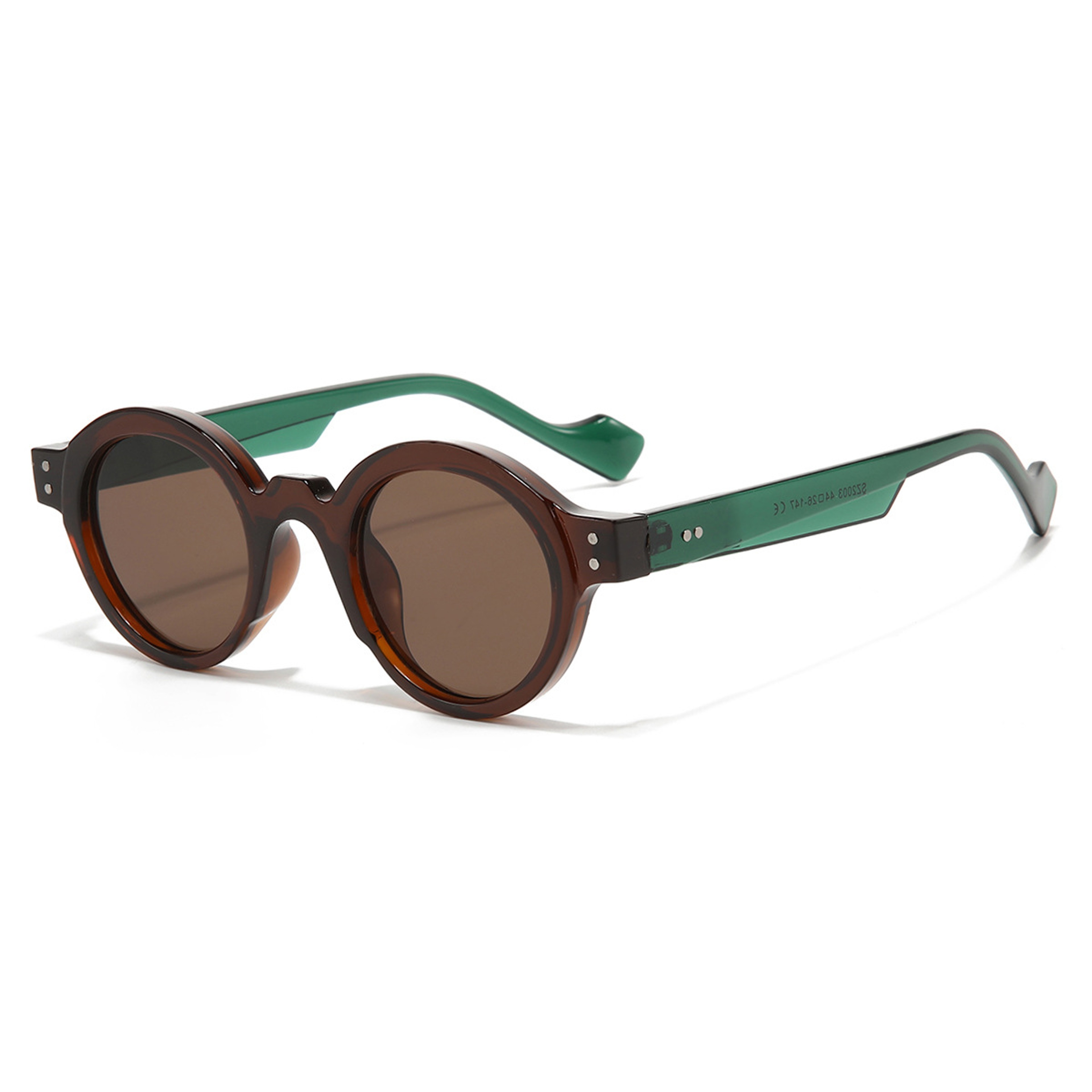 Retro Round UV Sunglasses For Men  Women Punk Rivet Unisex Shades 1