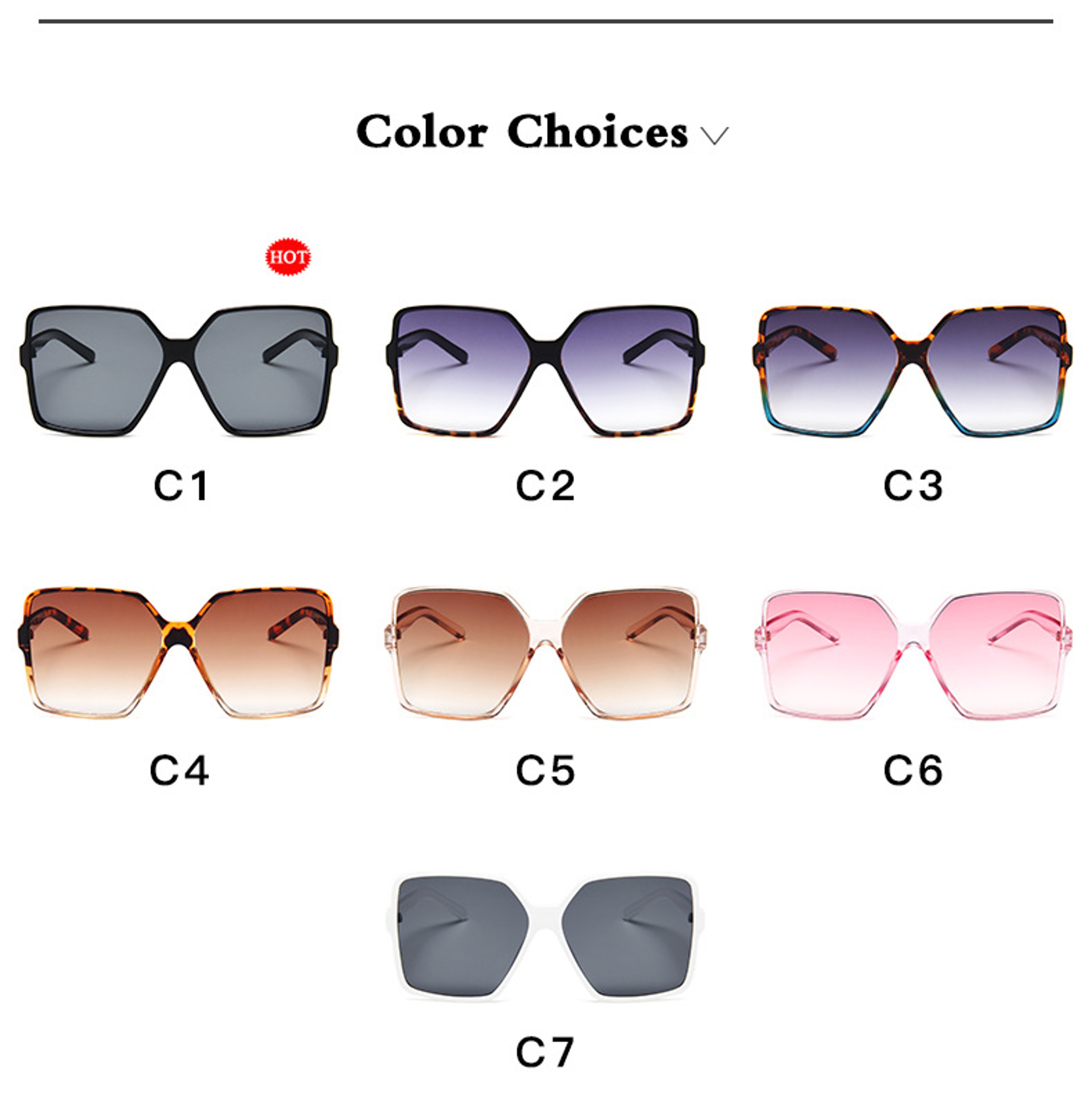 Oversized UV Gradient Designer Sunglasses for Women Stylish Fashion Shades – view 5