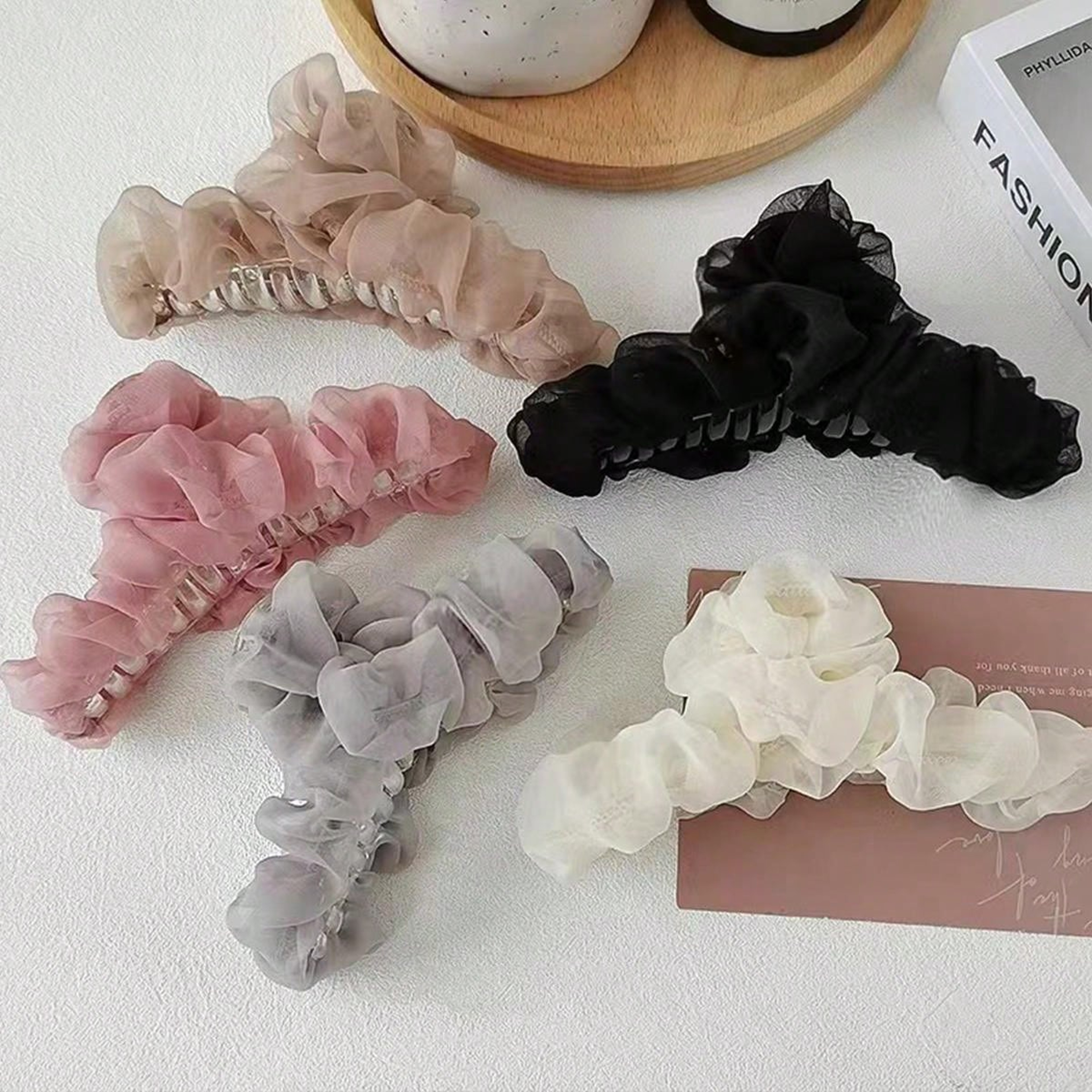 Elegant Chiffon Hair Clip Pleated French Hair Clip for Effortless Everyday Hairstyles – view 1