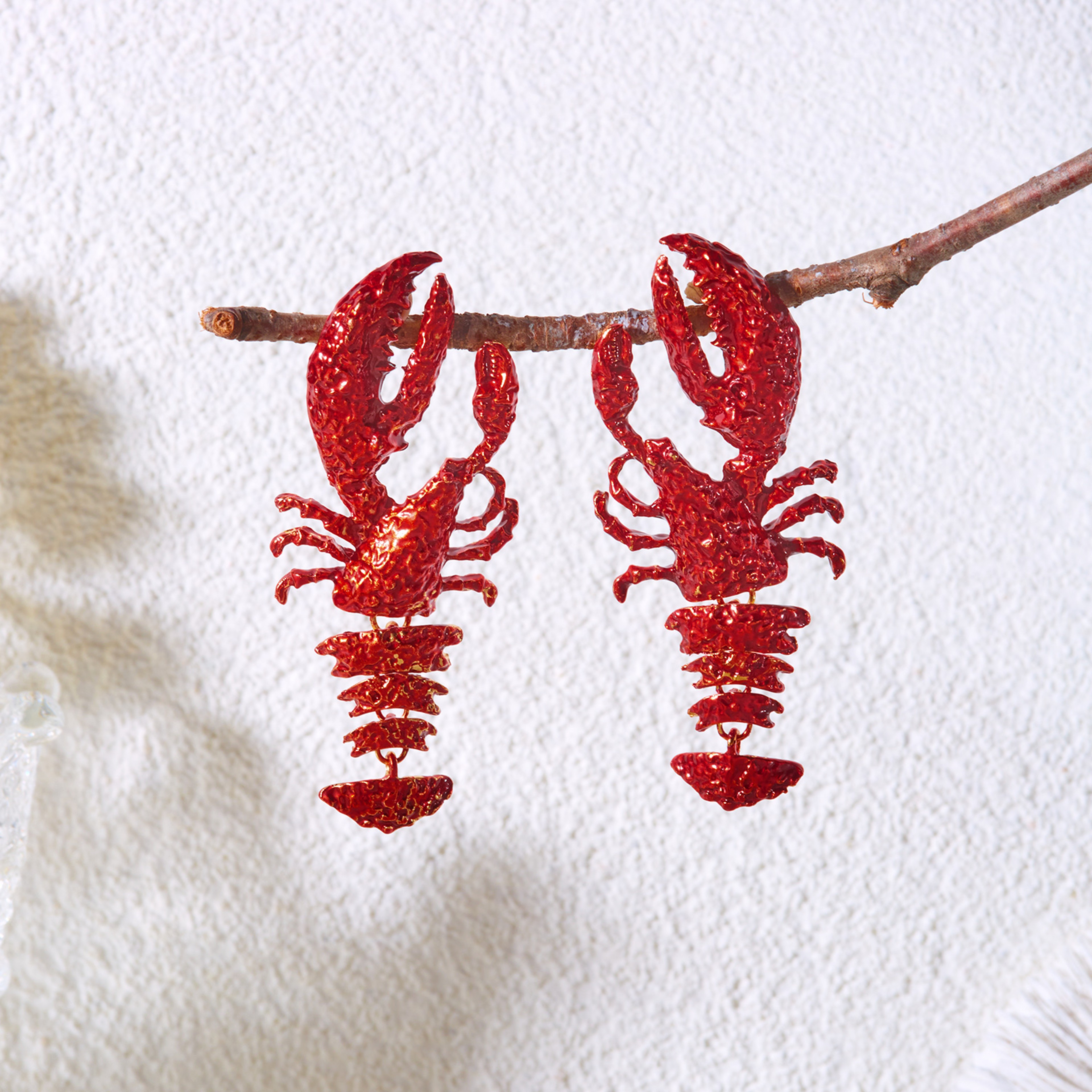 Ocean Charm Lobster Earrings With Starfish  Shell Beach Dangle Jewelry For Women 5