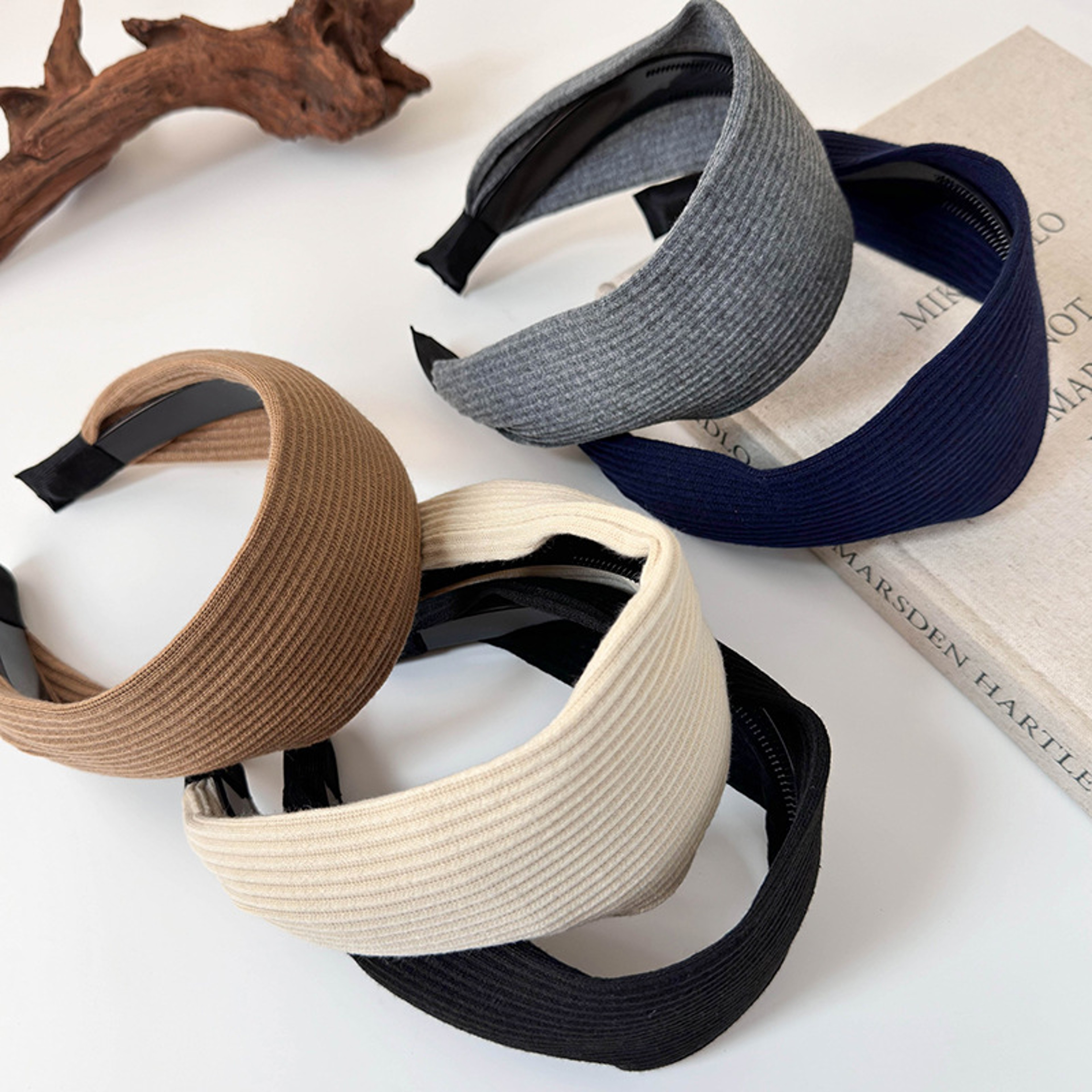 Retro Knitted Headband for Women Wide Fashion Hairband Everyday Hair Accessory – view 2