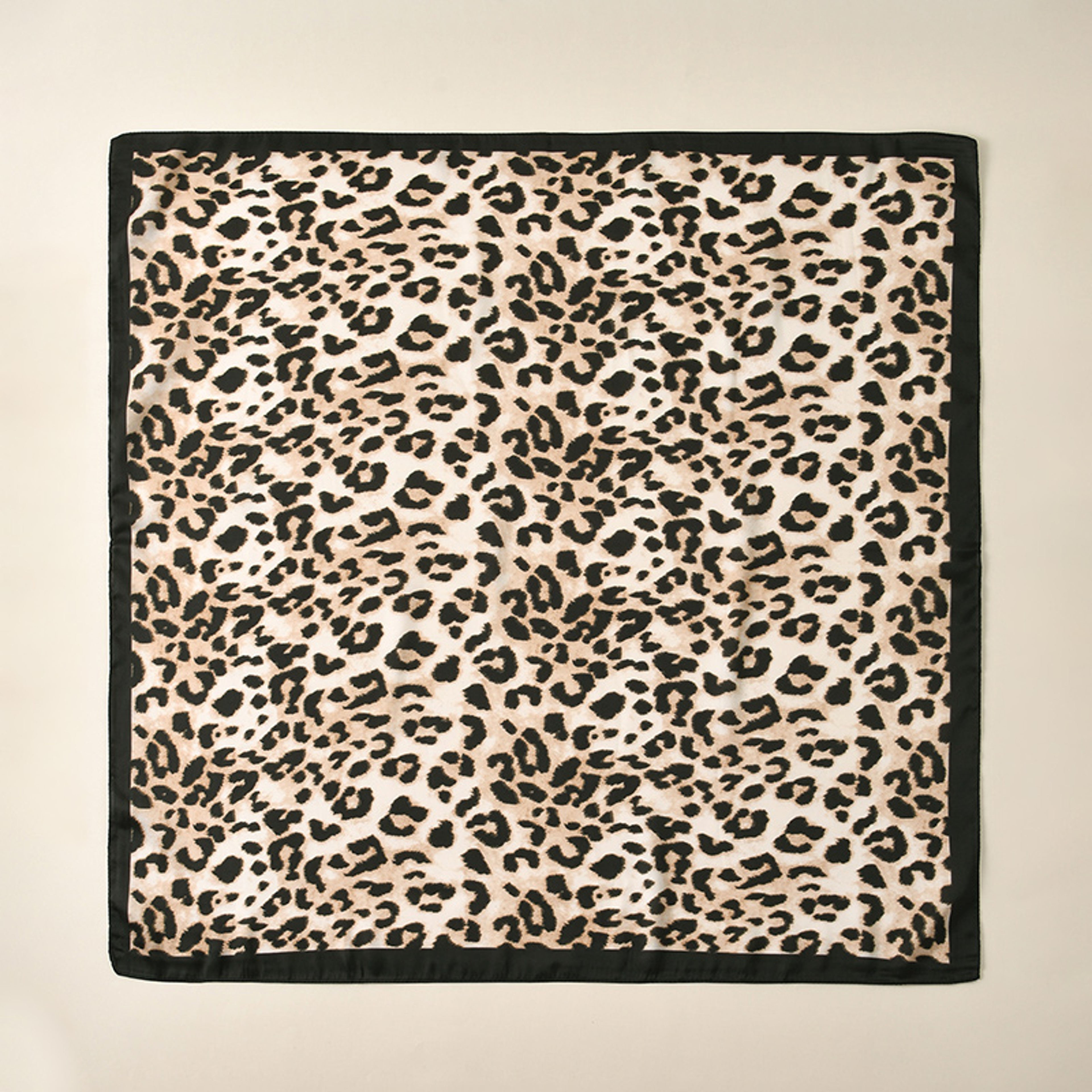 Elegant Leopard Print Scarf Satin Hair Scarf Square Neckerchief for Women – view 7