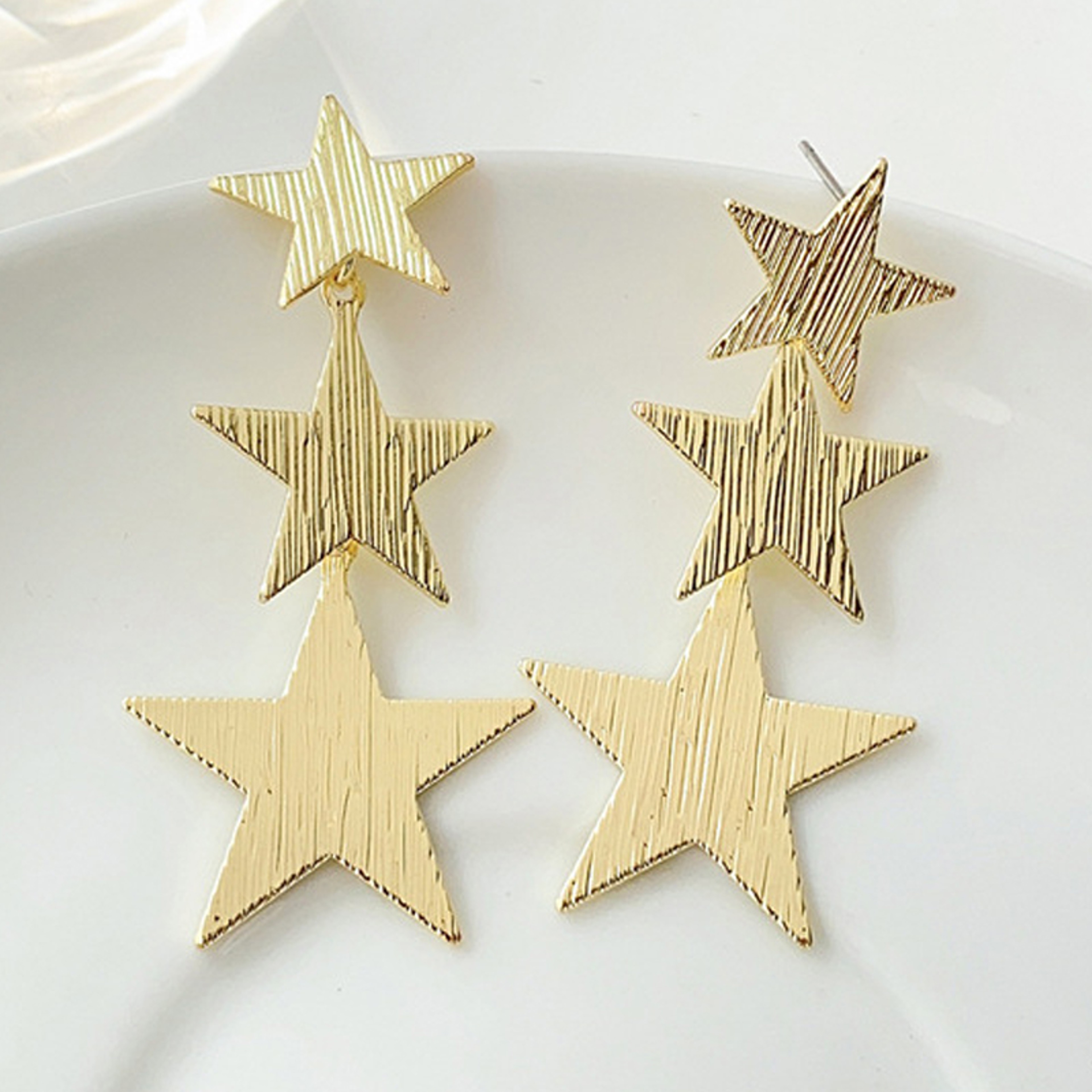Vintage Star Dangle Earrings For Women Long Statement Drop Earrings In Gold Or Silver 2
