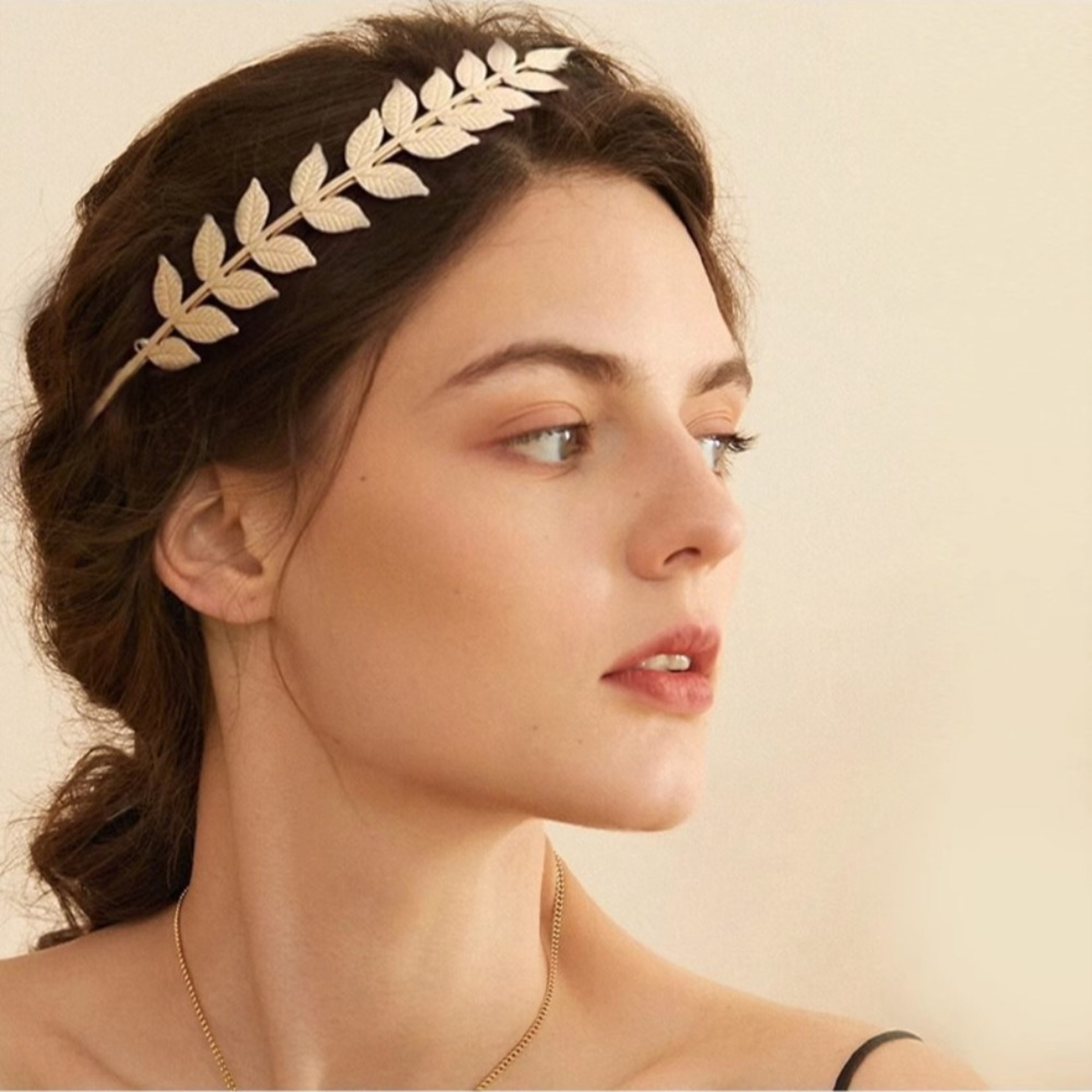 Retro Gold Leaf Goddess Headband Greek Bridal Crown Tiara Hair Accessory – view 2