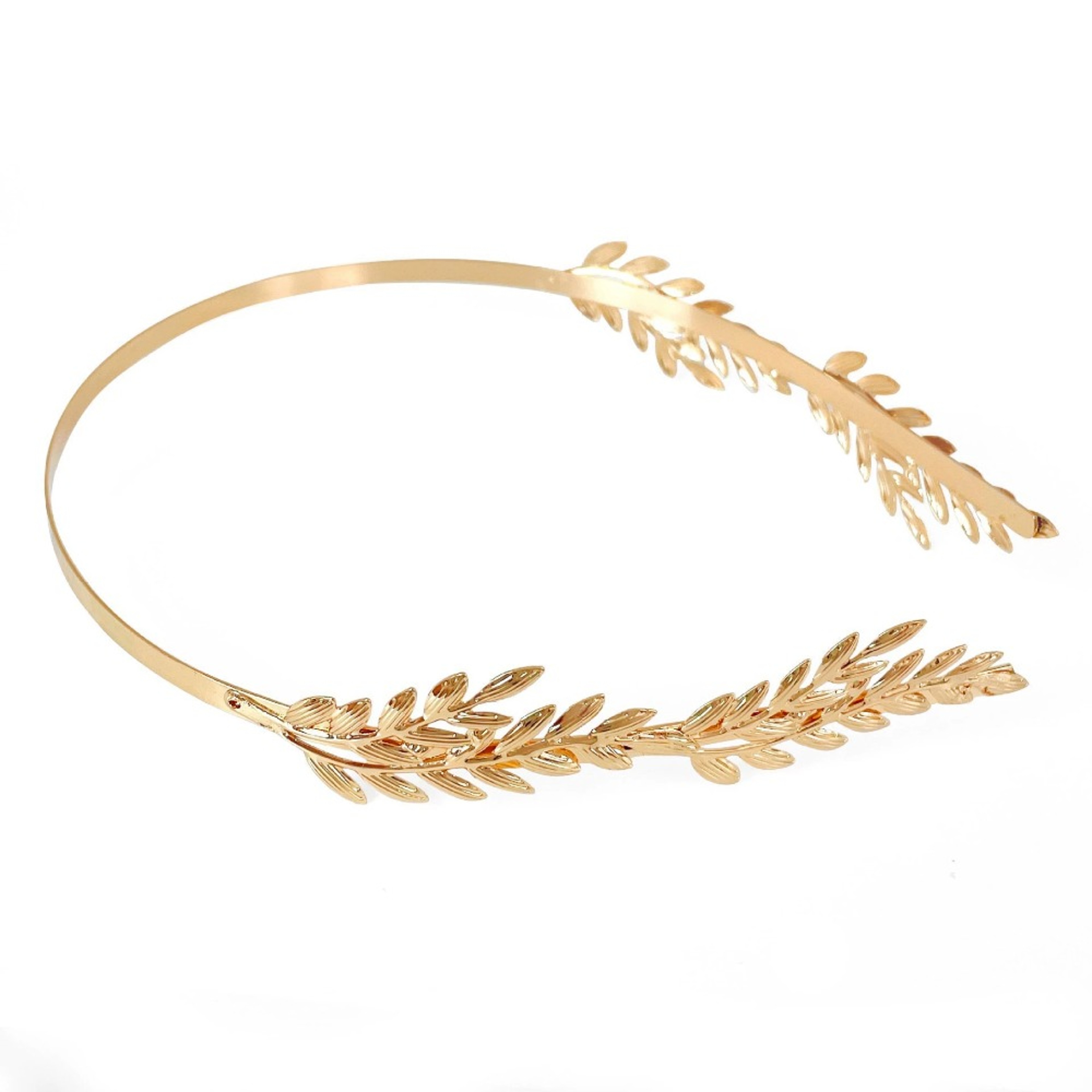 Retro Gold Leaf Goddess Headband Greek Bridal Crown Tiara Hair Accessory – view 8