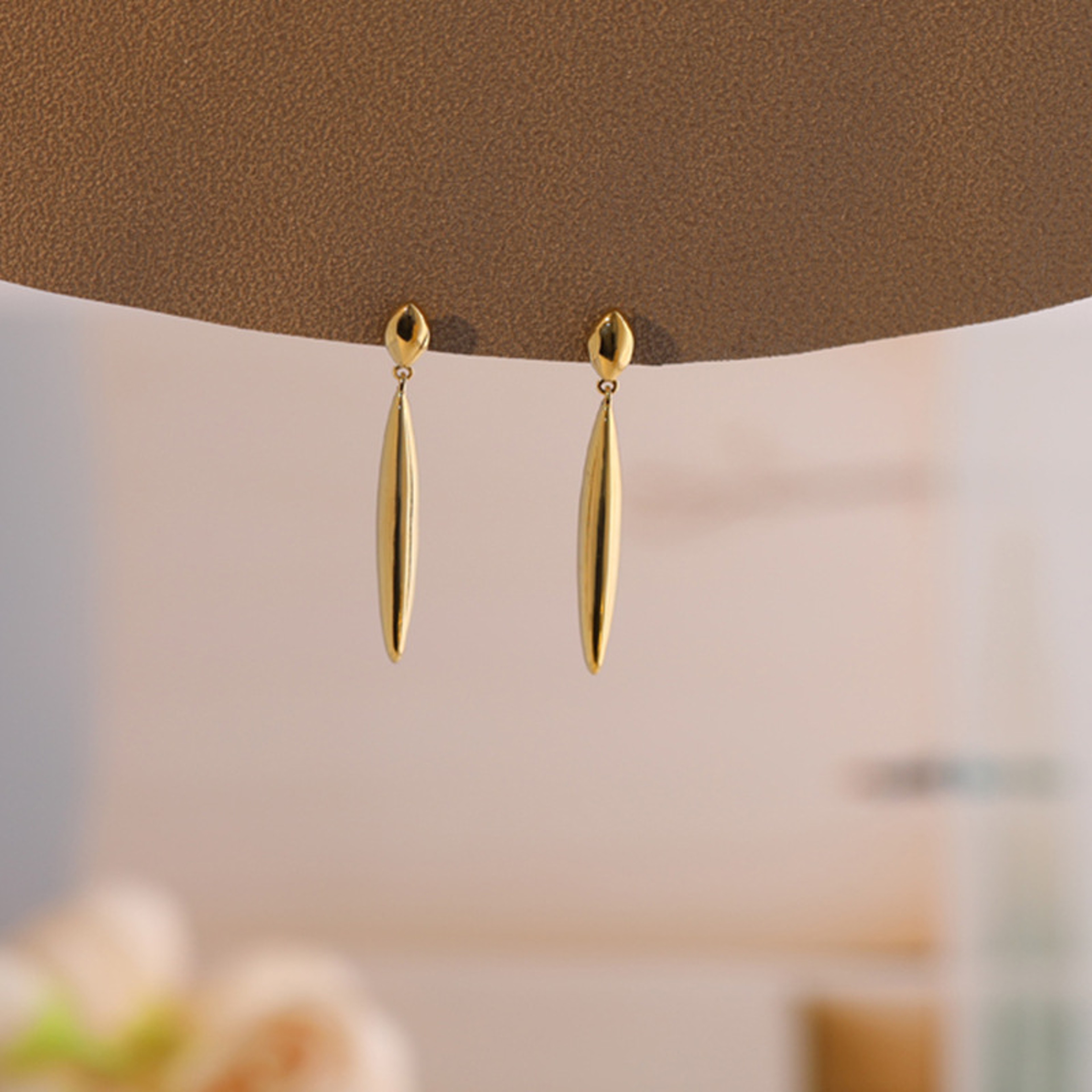 Vintage Gold Dangle Earrings For Women Waterdrop Geometric Statement Jewelry 5