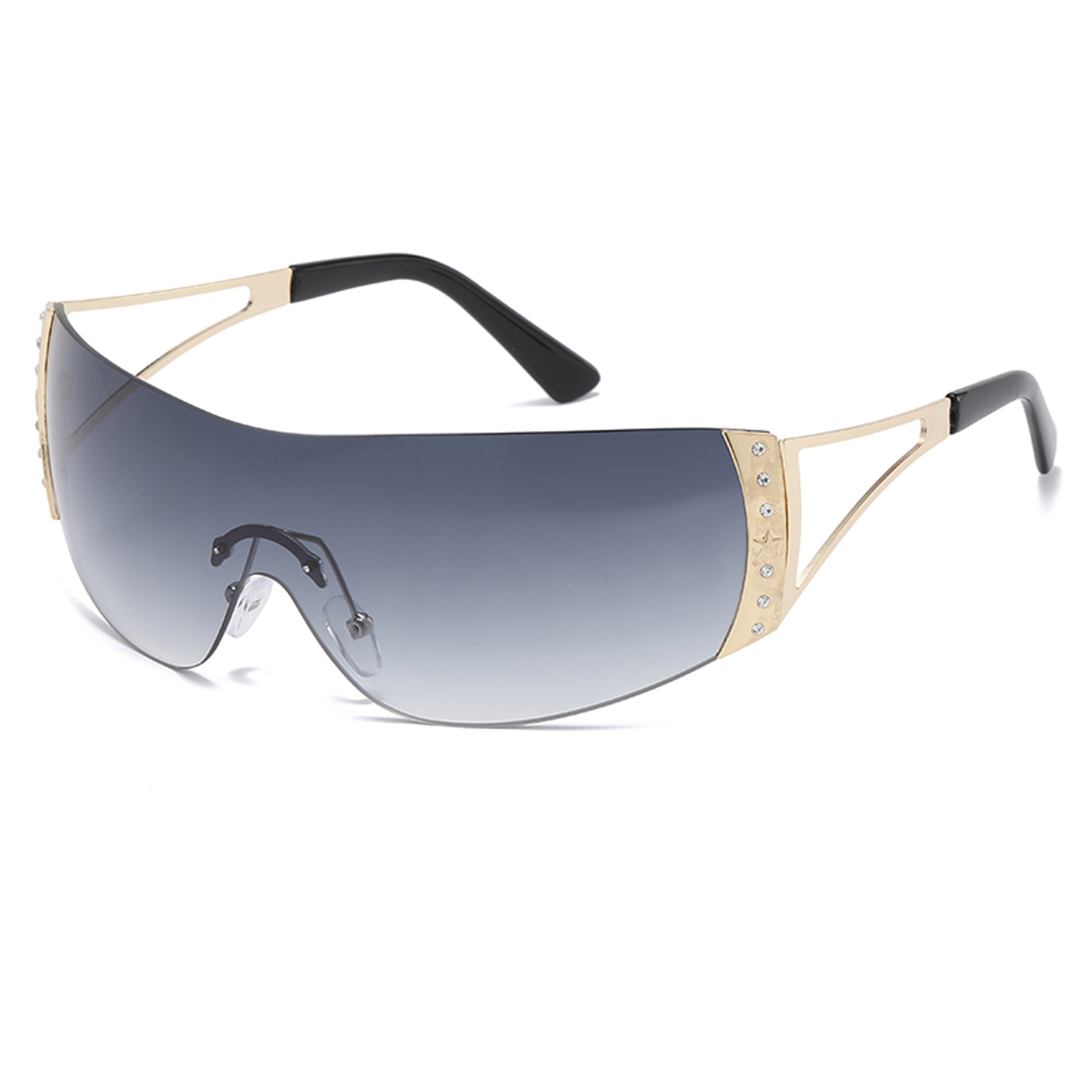 Wrap Around UV Retro Sunglasses For Women  Men Vintage Punk Shield Eyewear 4