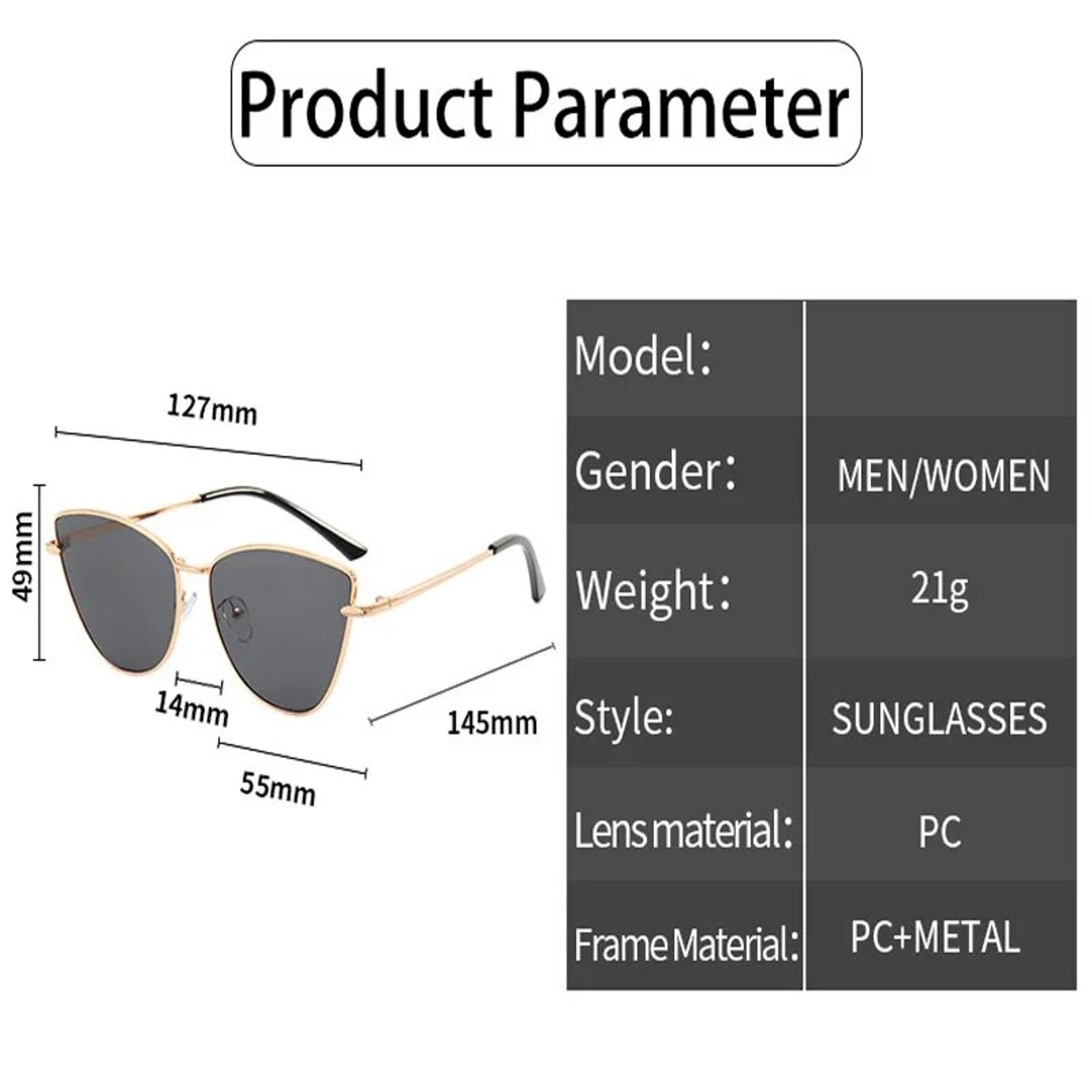 Retro Cat Eye Sunglasses For Women UV Small Metal Frame Vintage Fashion Shades 4