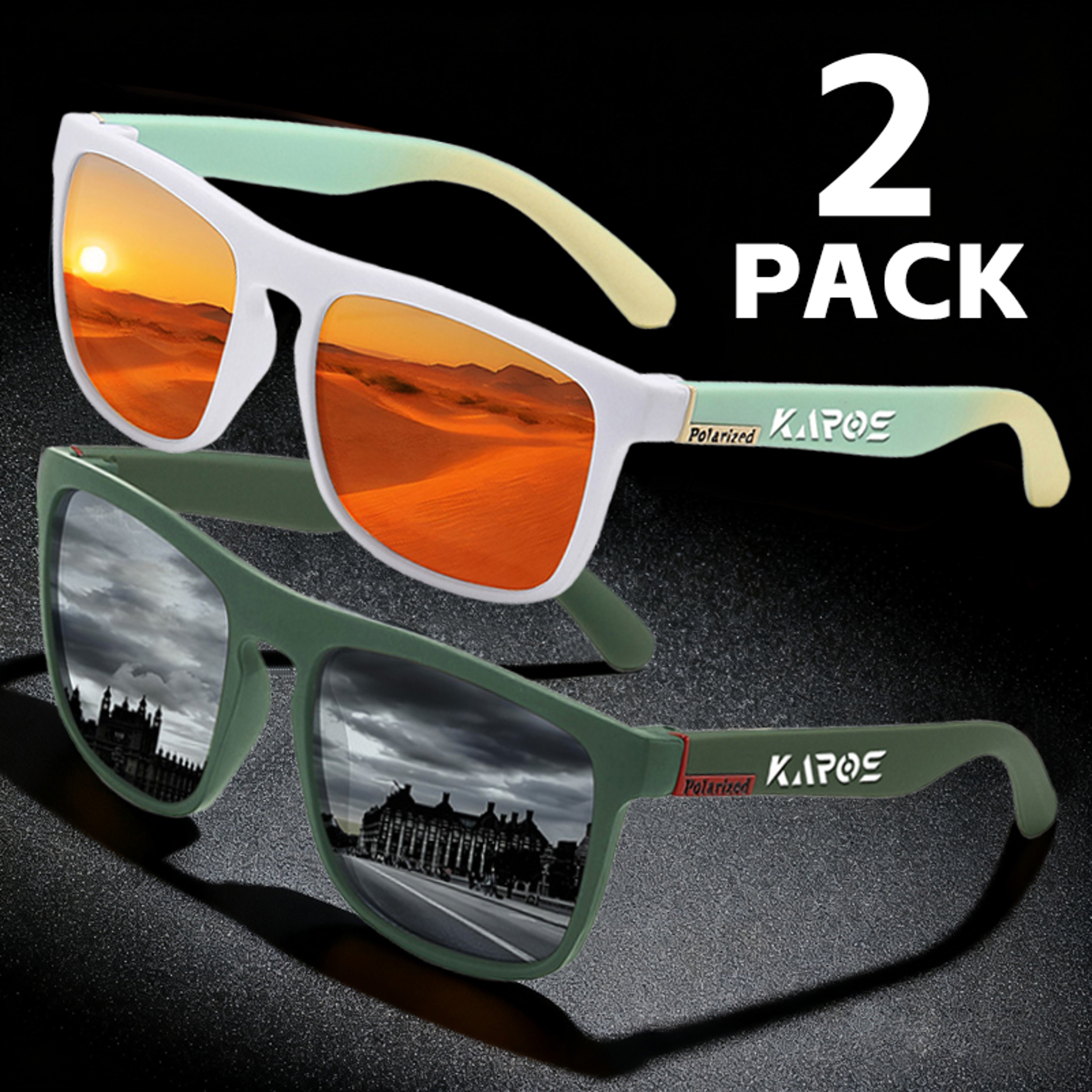 Polarized Sunglasses Square Mirror Sunglasses for Driving, Fishing & Outdoor Adventures – view 4