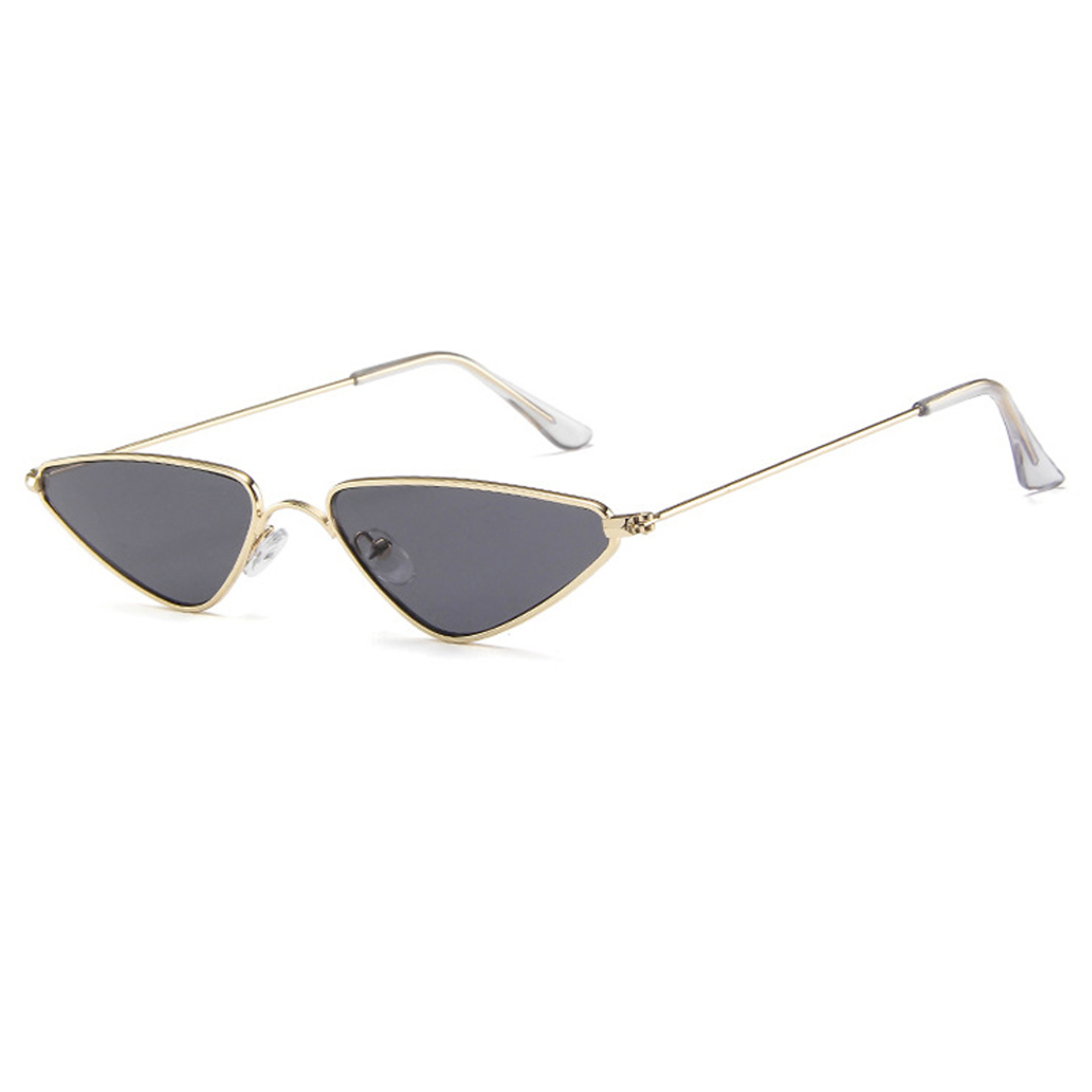 Vintage Cat Eye Triangle UV Sunglasses For Women  Men Metal Frame Fashion Eyewear 2