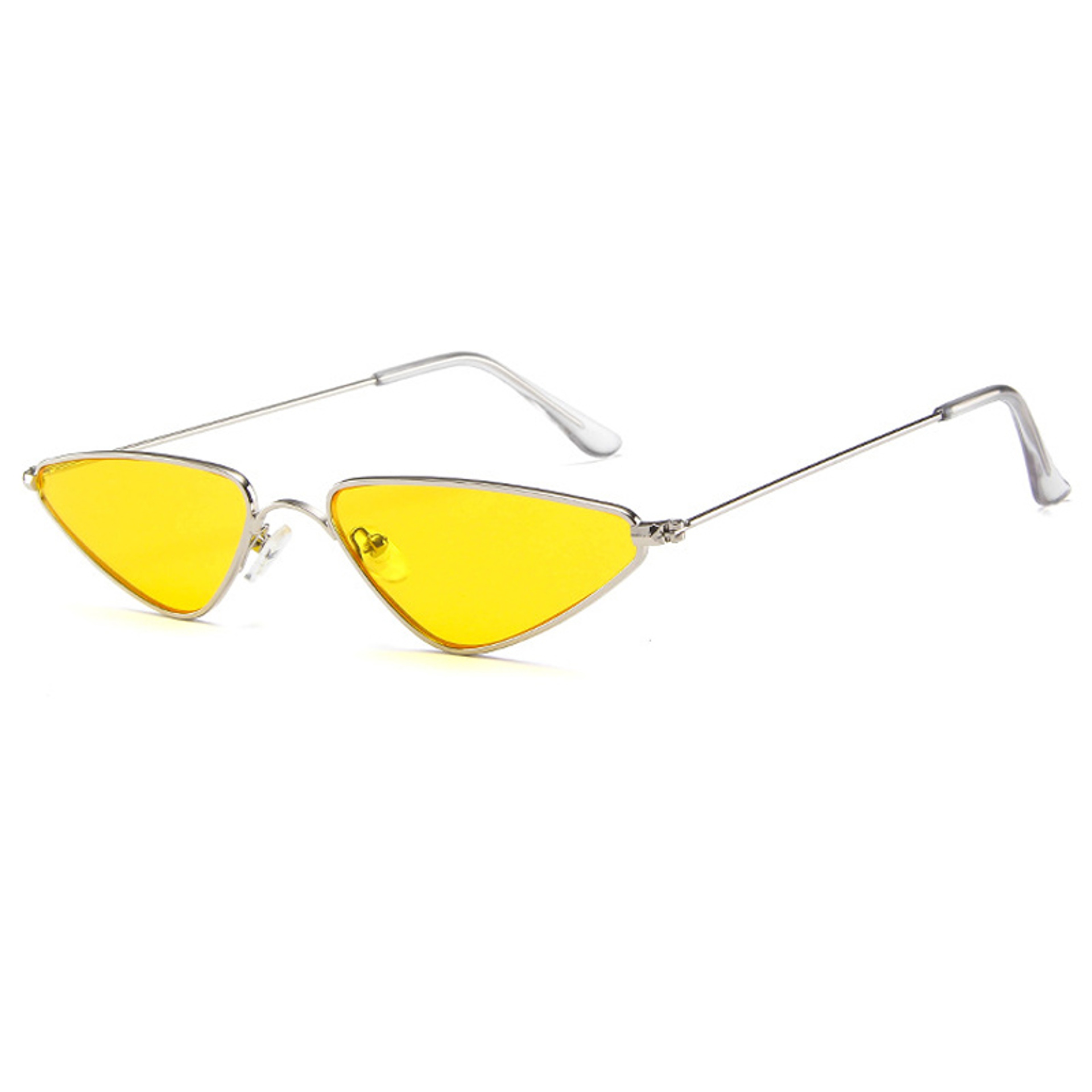 Vintage Cat Eye Triangle UV Sunglasses For Women  Men Metal Frame Fashion Eyewear 3
