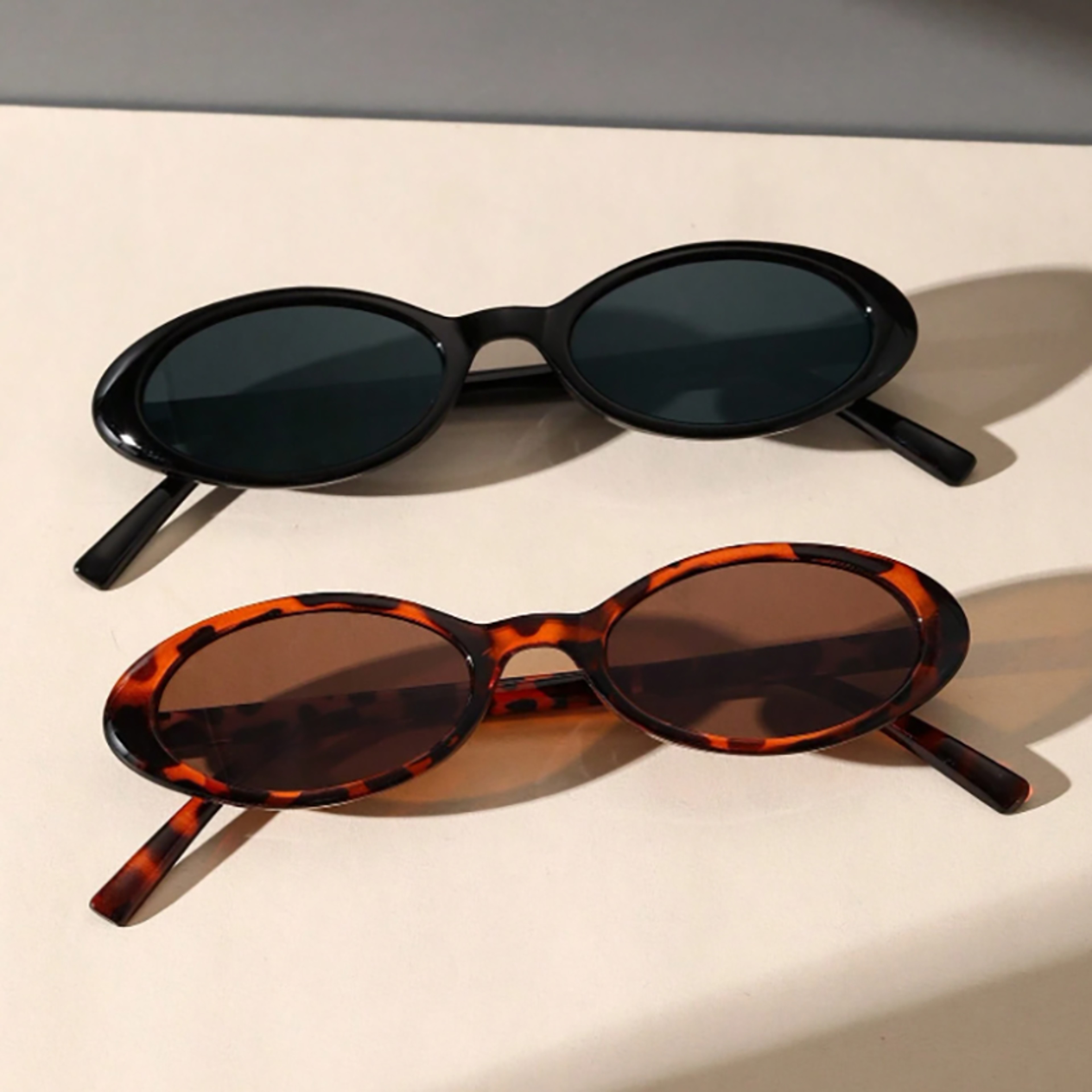 Oval Sunglasses Retro Small Frame Vintage Fashion Shades For Women  Men 8