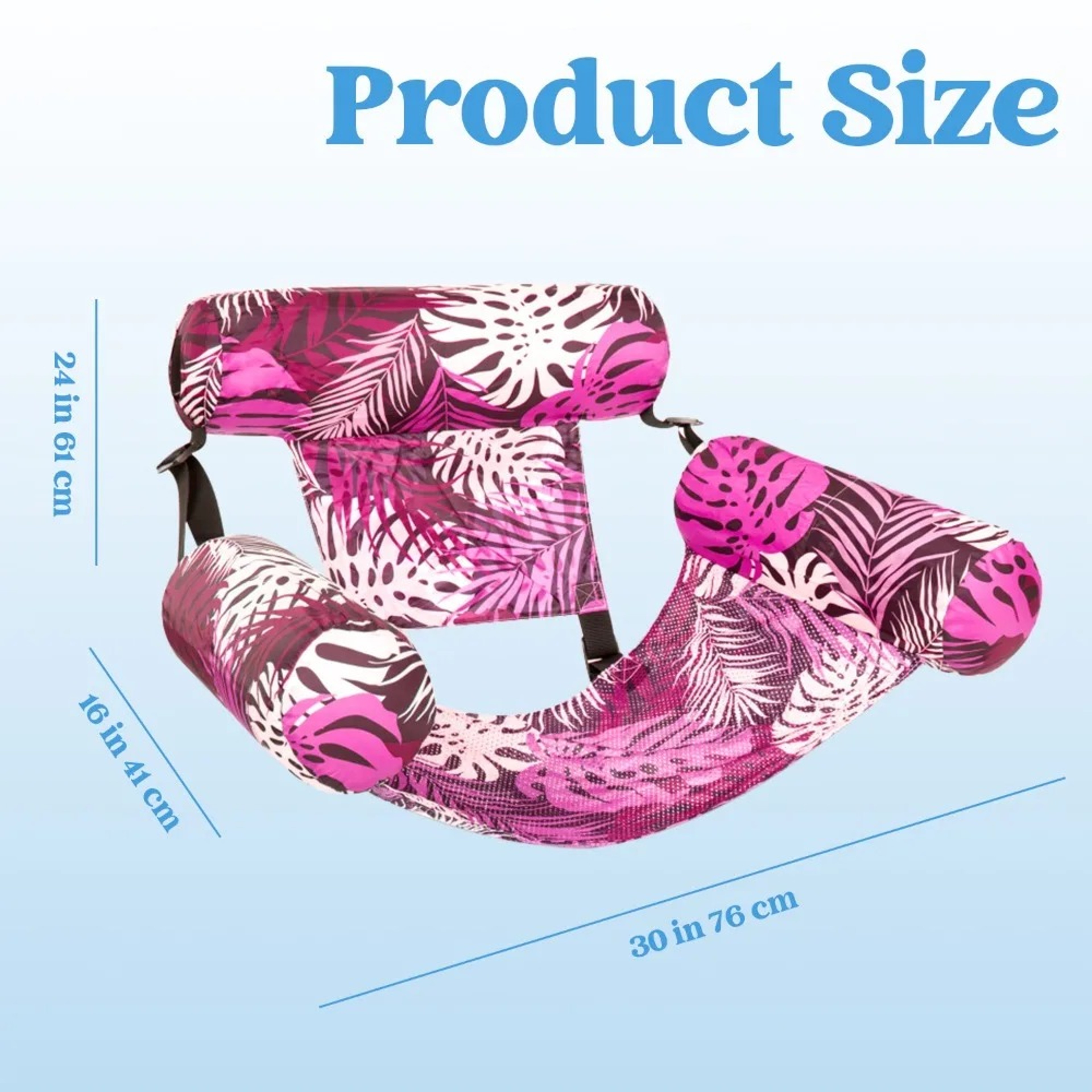 Premium Inflatable Pool Lounge Chair with Adjustable Backrest & Pillow for Adults – view 3