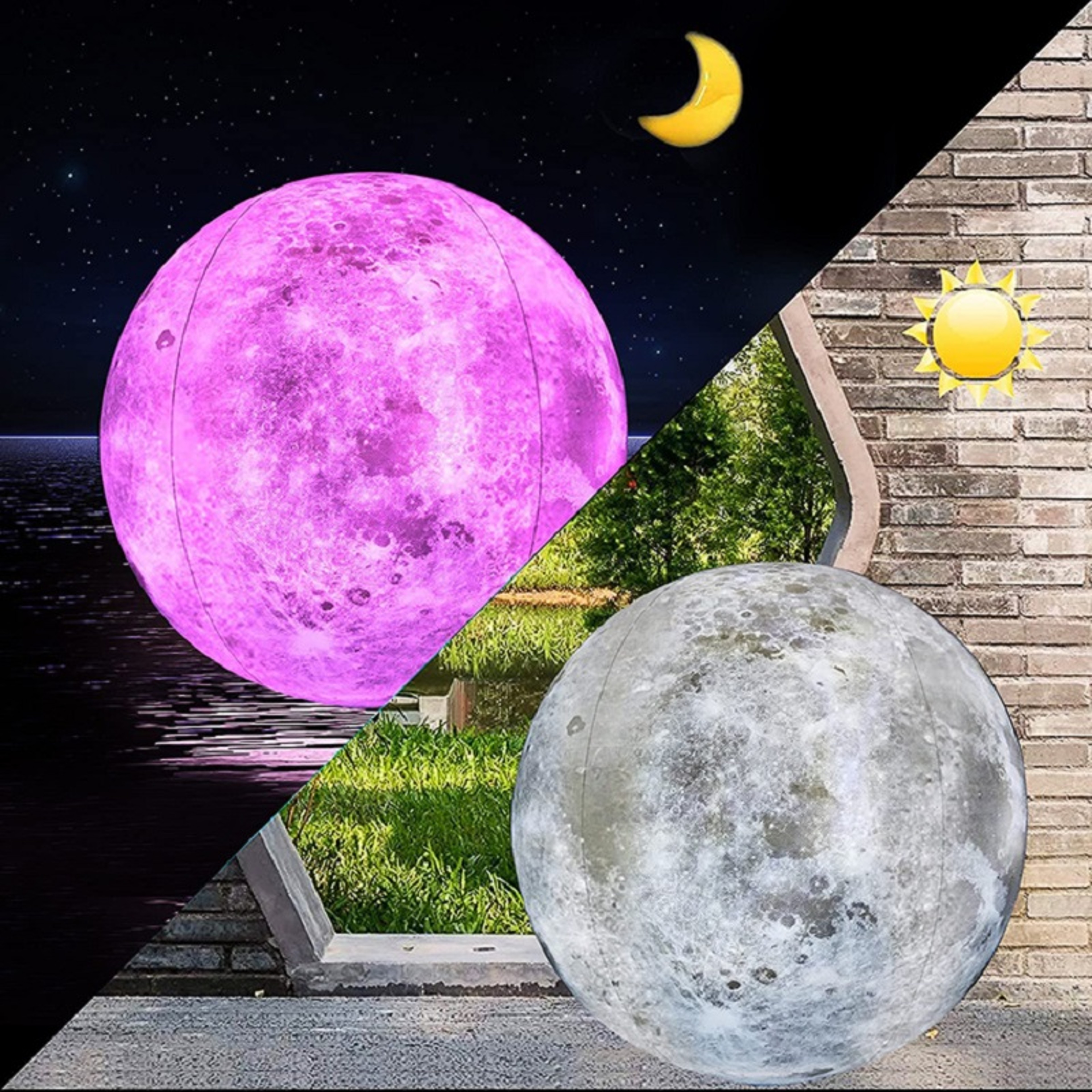 Floating Pool Light Inflatable Moon Ball with Remote for Pool, Garden & Outdoor Decor – view 3