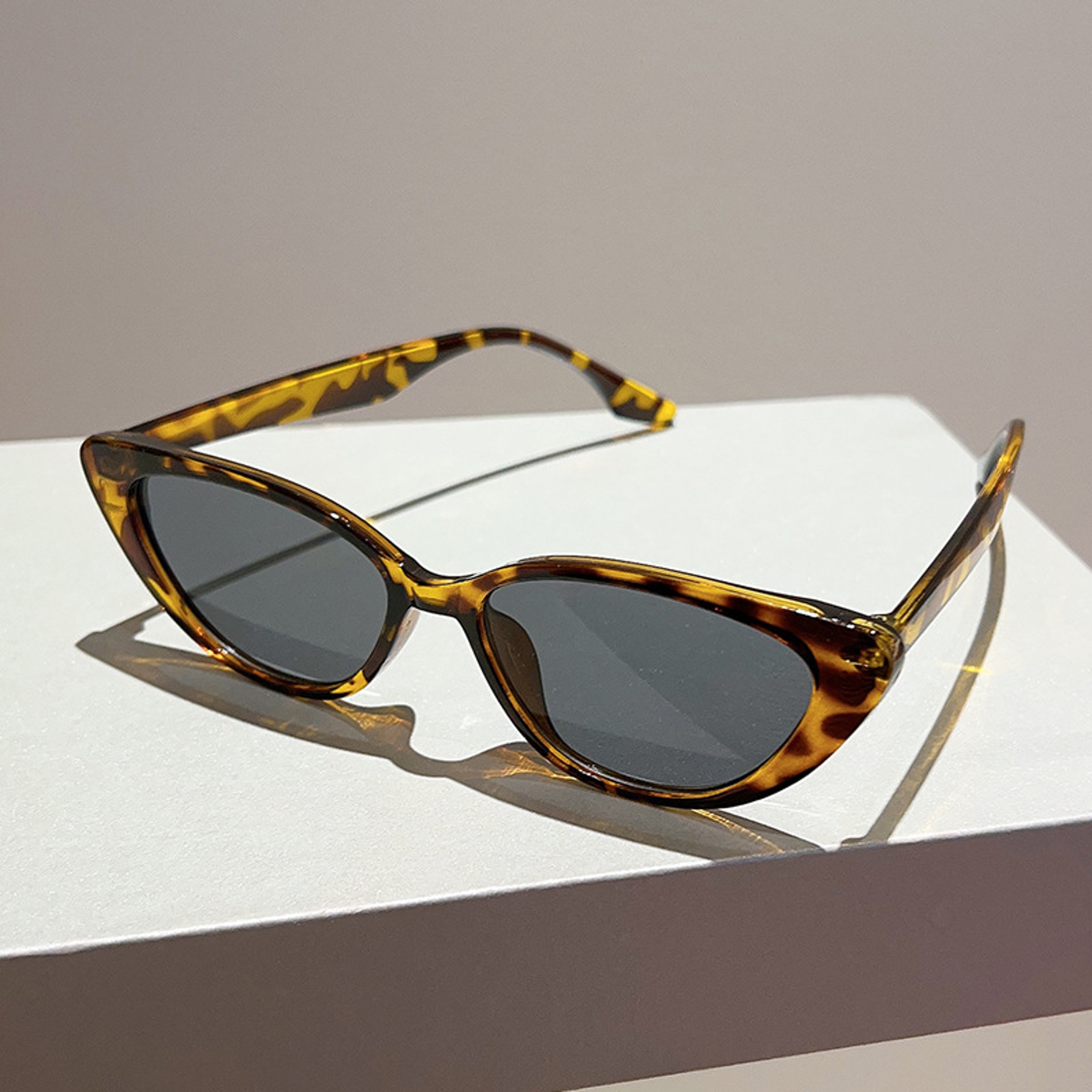 Cat Eye Sunglasses for Women Small Frame Leopard Fashion Shades – view 5